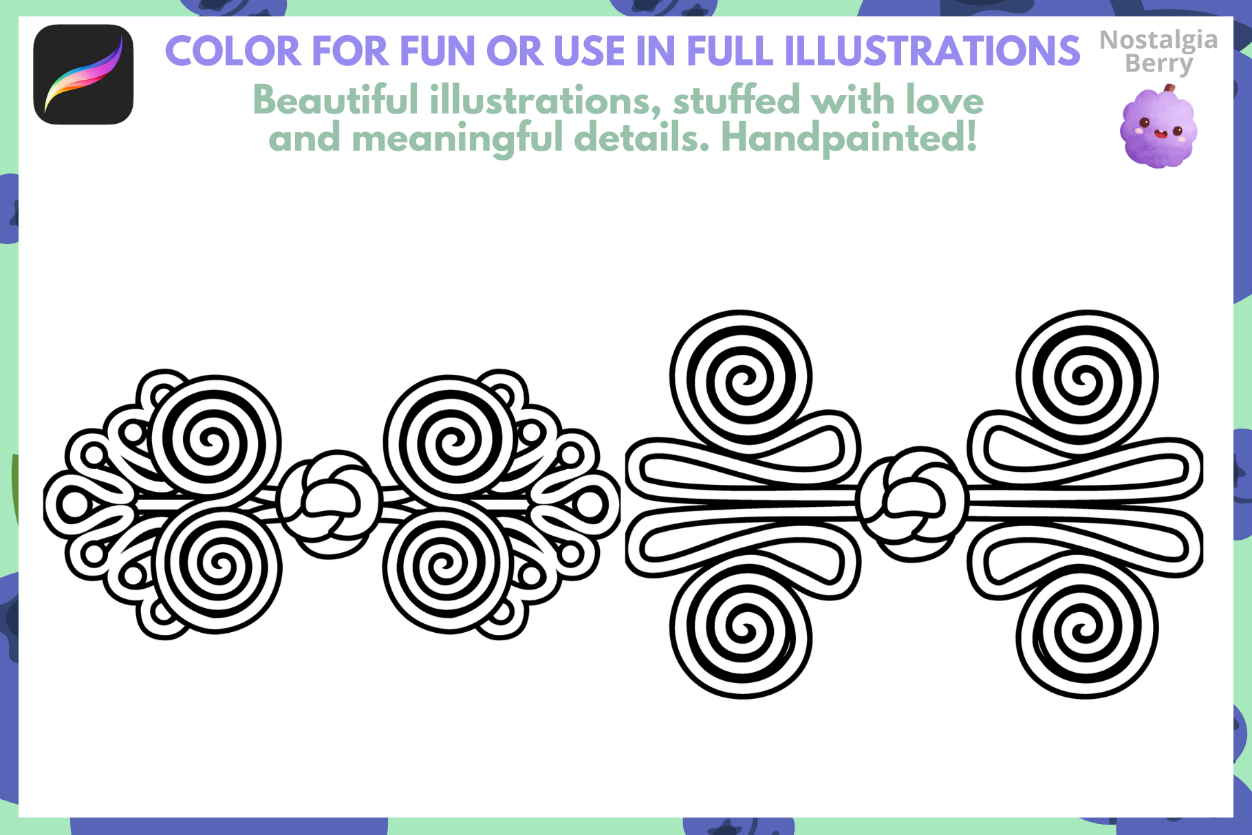 100+ Chinese Knot Stamps for Procreate Art Designs - Cozy Brushery