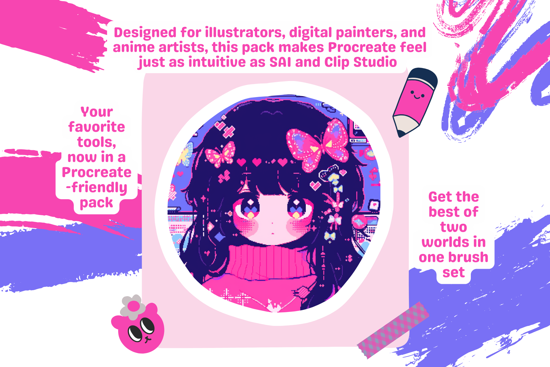 100 Procreate Pixel Brushes For Drawing Shading And More - Cozy Brushery