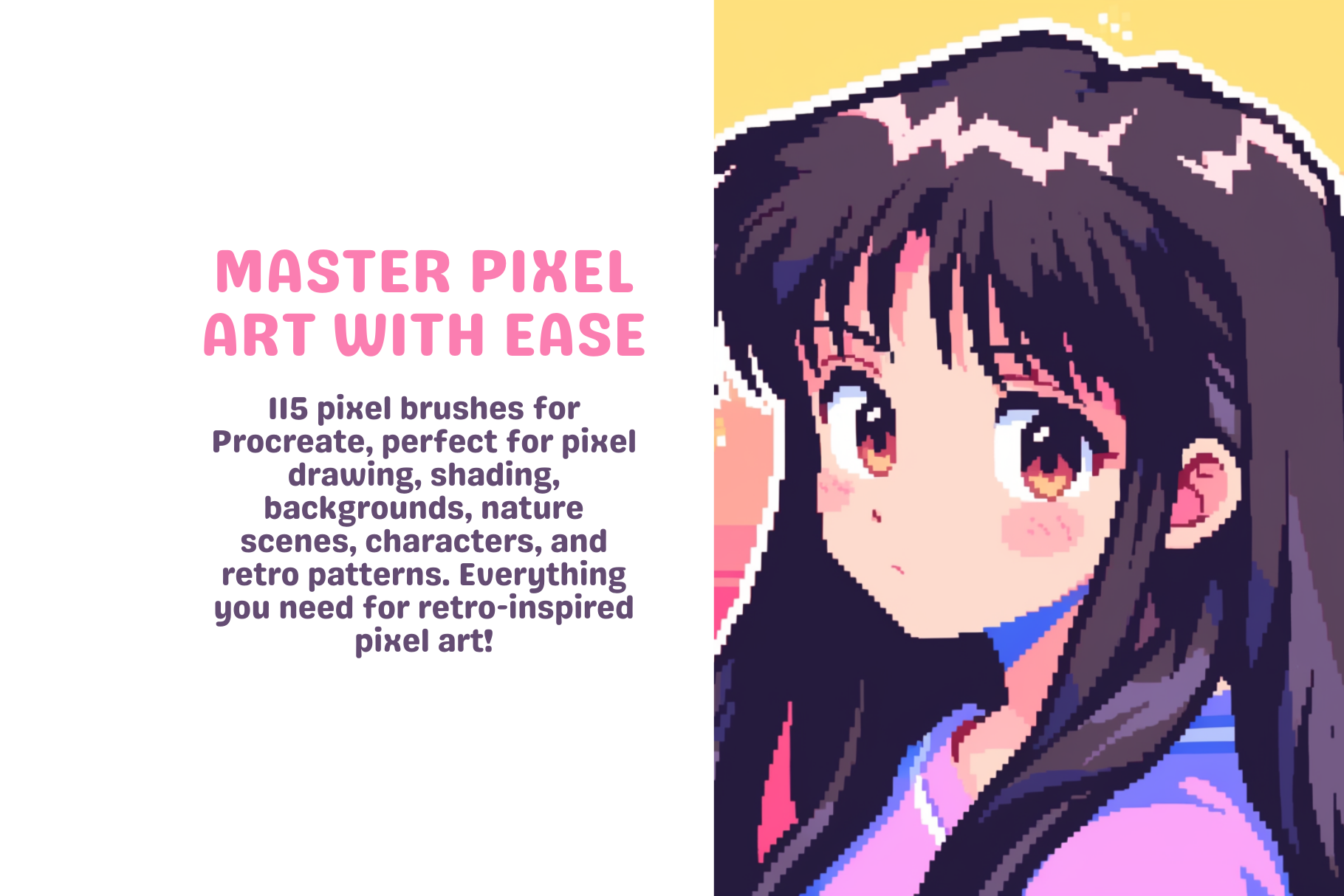 100 Procreate Pixel Brushes For Drawing Shading And More - Cozy Brushery