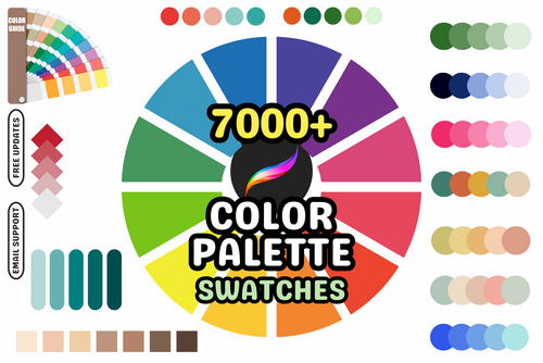 250+ Procreate Color Palette Bundle for Anime and Manga - Cozy Brushery