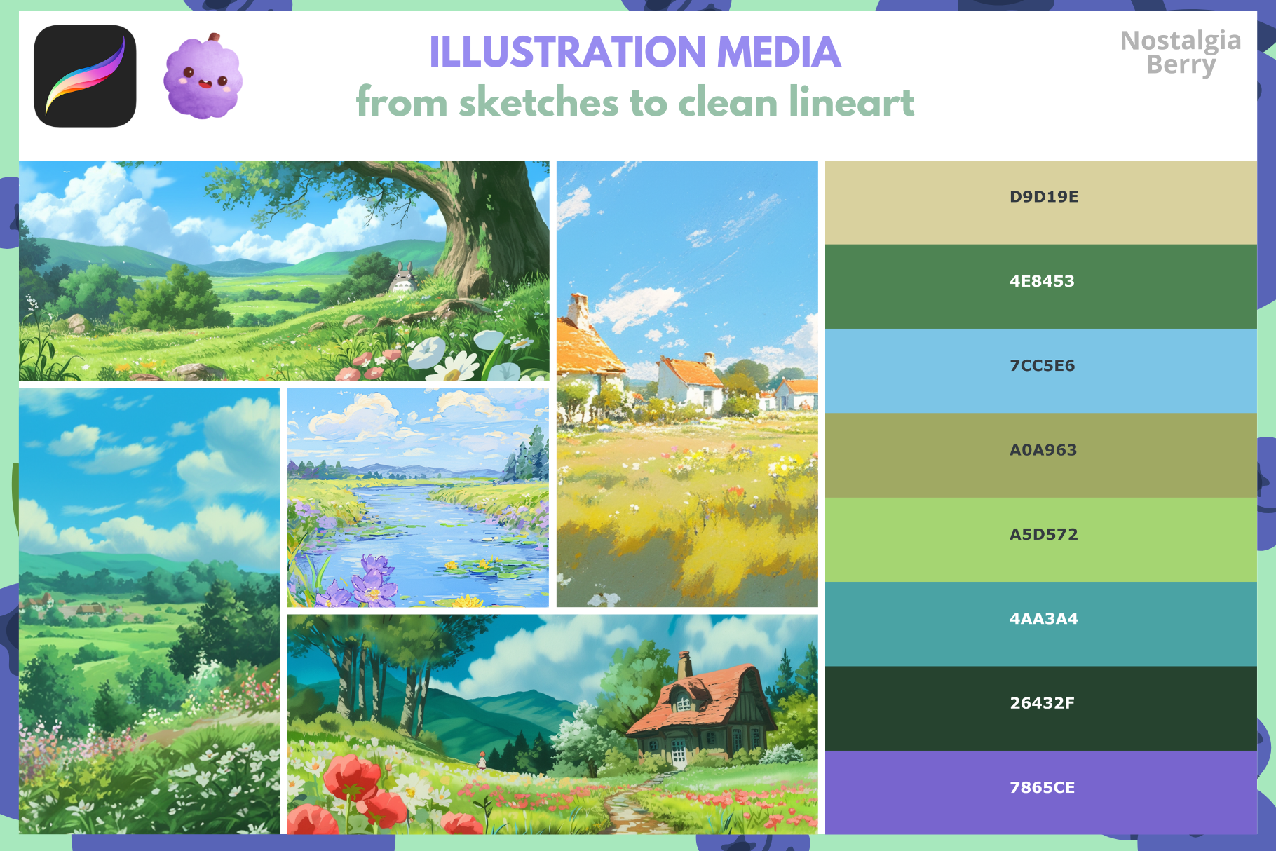 250+ Procreate Color Palette Bundle for Anime and Manga - Cozy Brushery