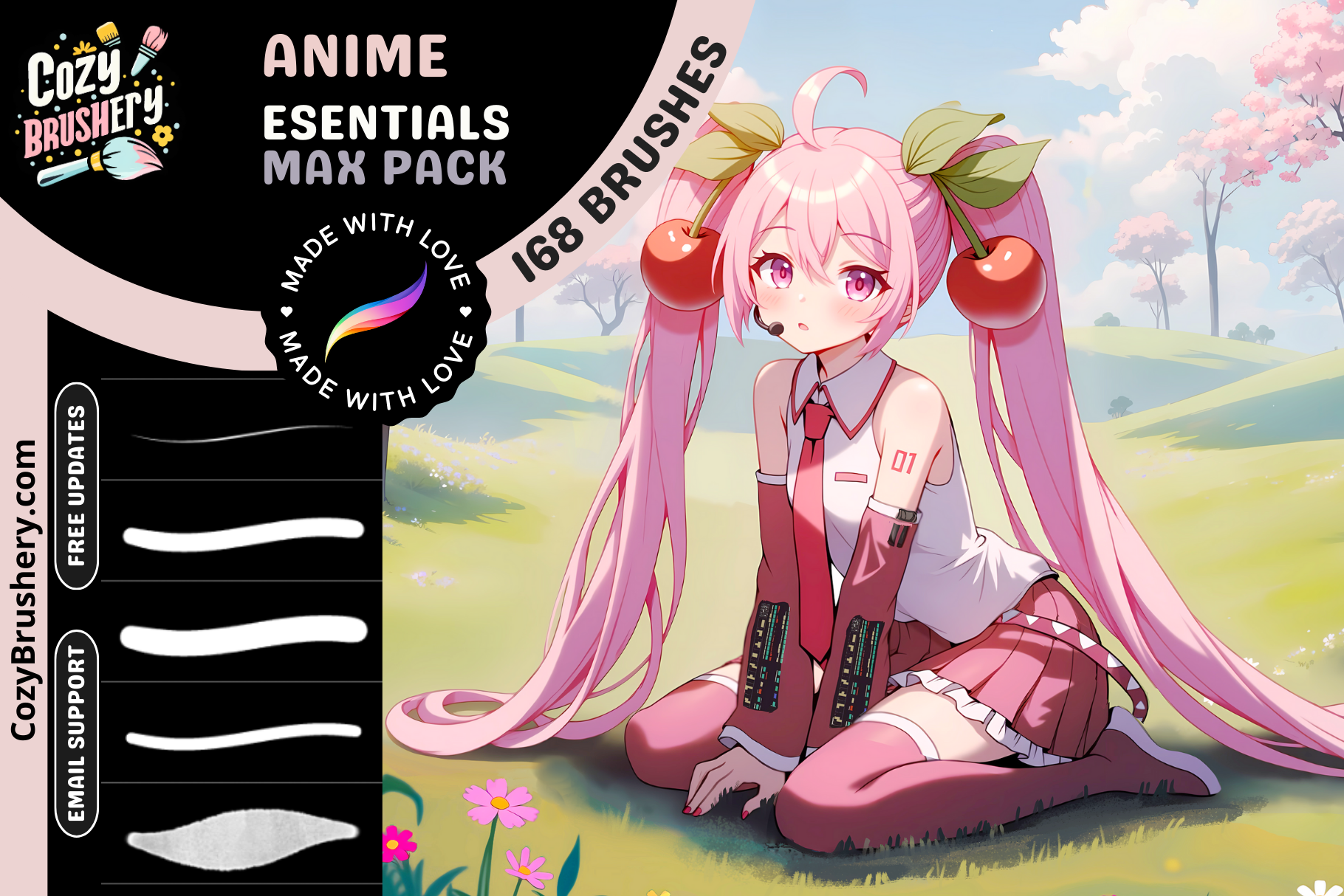 Anime Max Pack - Ultimate Procreate Brushes Set 168 Brushes - Cozy Brushery