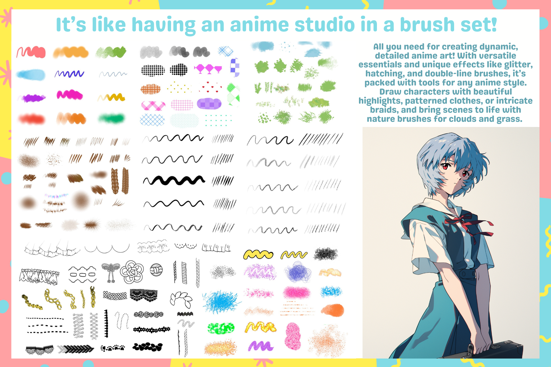 Anime Max Pack - Ultimate Procreate Brushes Set 168 Brushes - Cozy Brushery