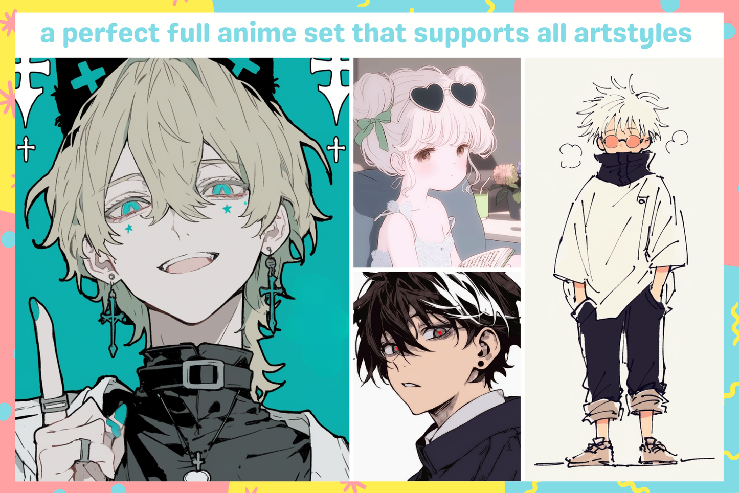 Anime Pack Lite - Head and Body Procreate Brushes Set - Cozy Brushery