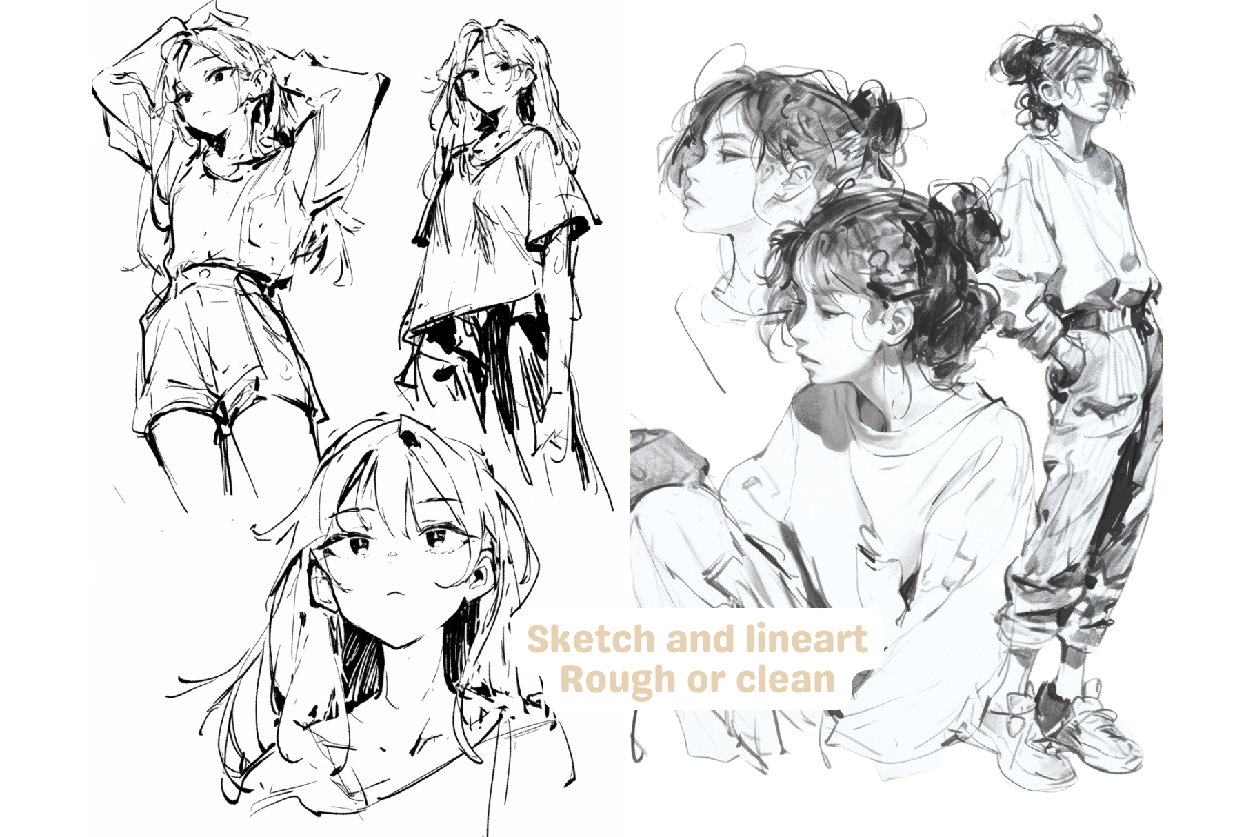 Anime Pack Lite - Head and Body Procreate Brushes Set - Cozy Brushery