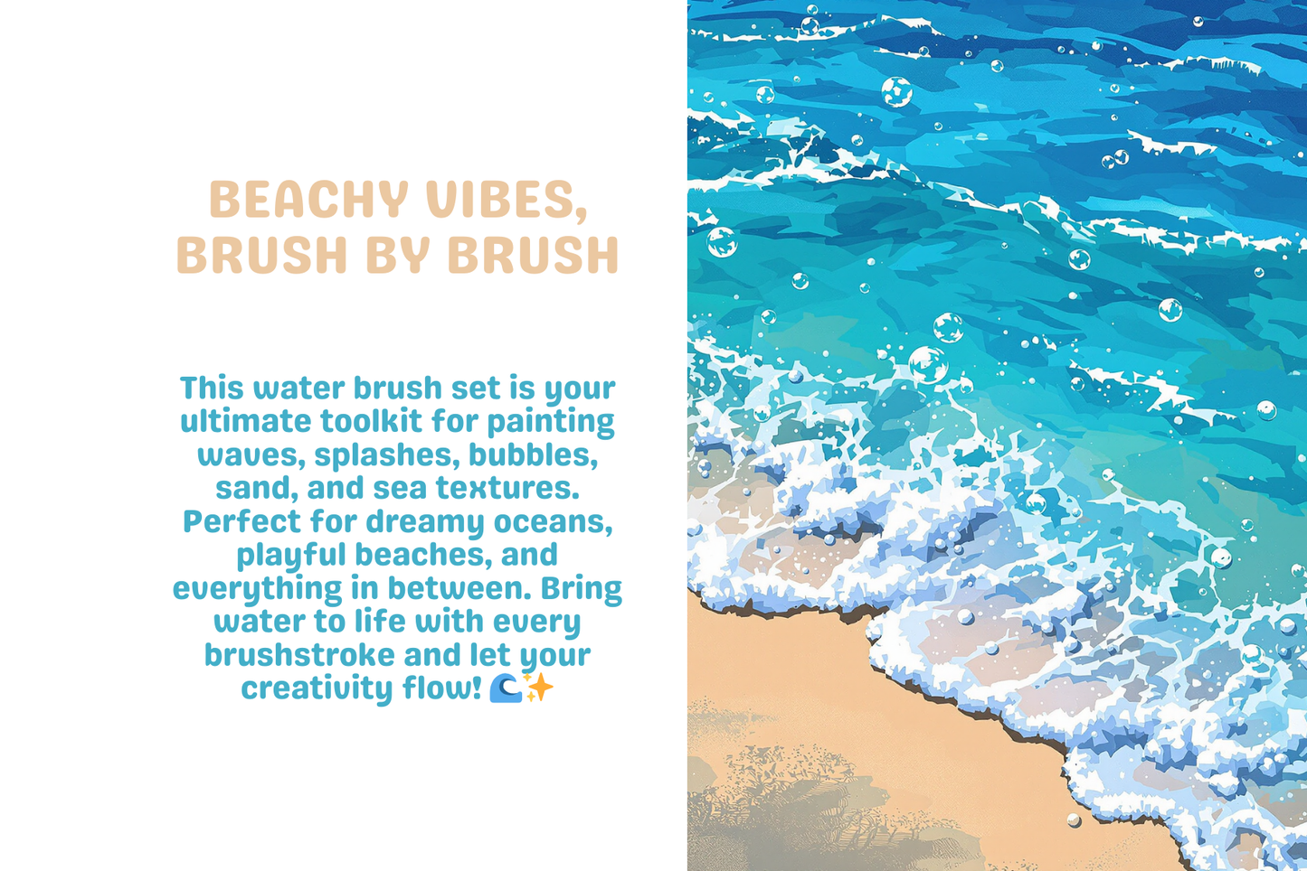 Aqua Magic – 75 Procreate Brushes for Water and Sea - Cozy Brushery