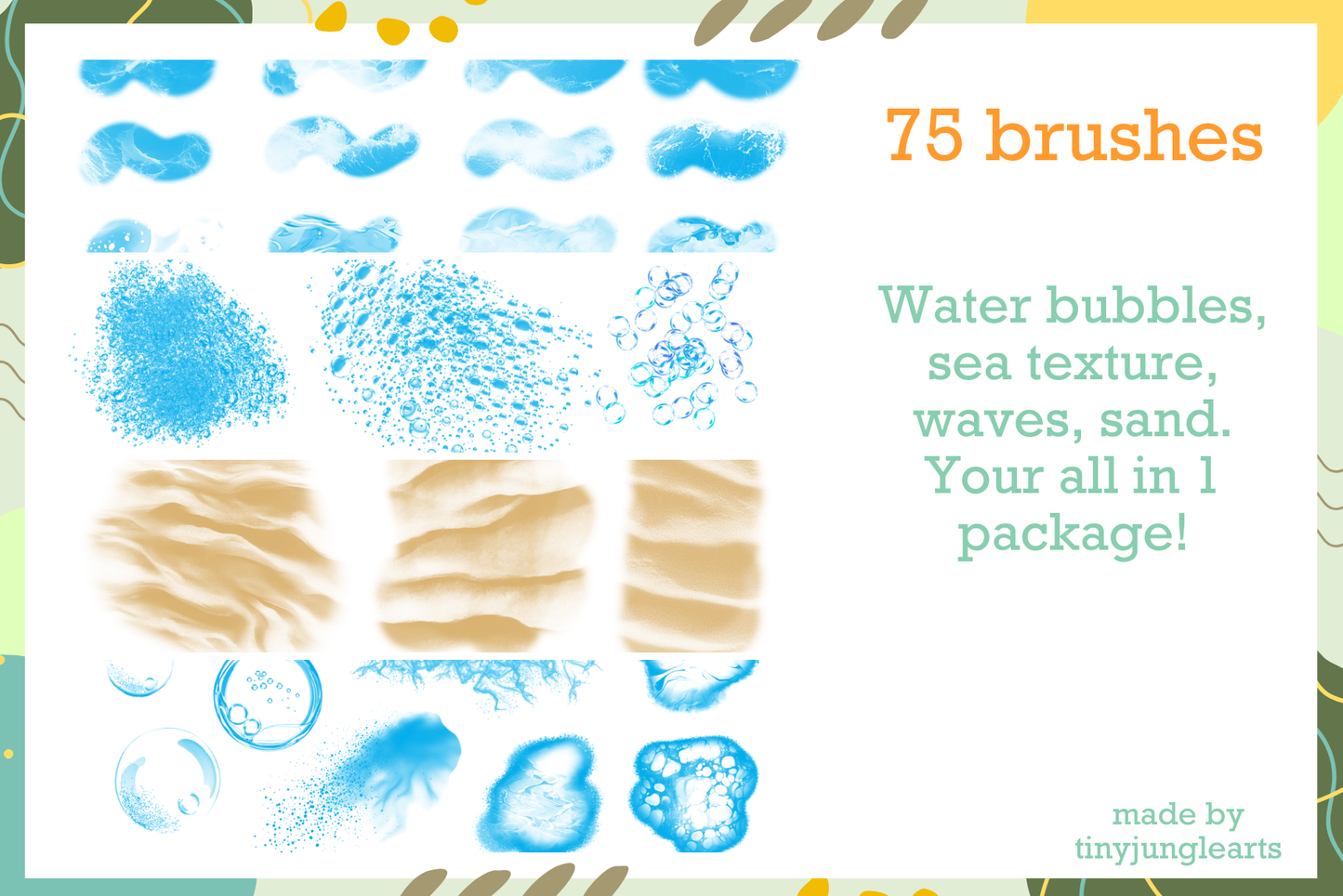 Aqua Magic – 75 Procreate Brushes for Water and Sea - Cozy Brushery
