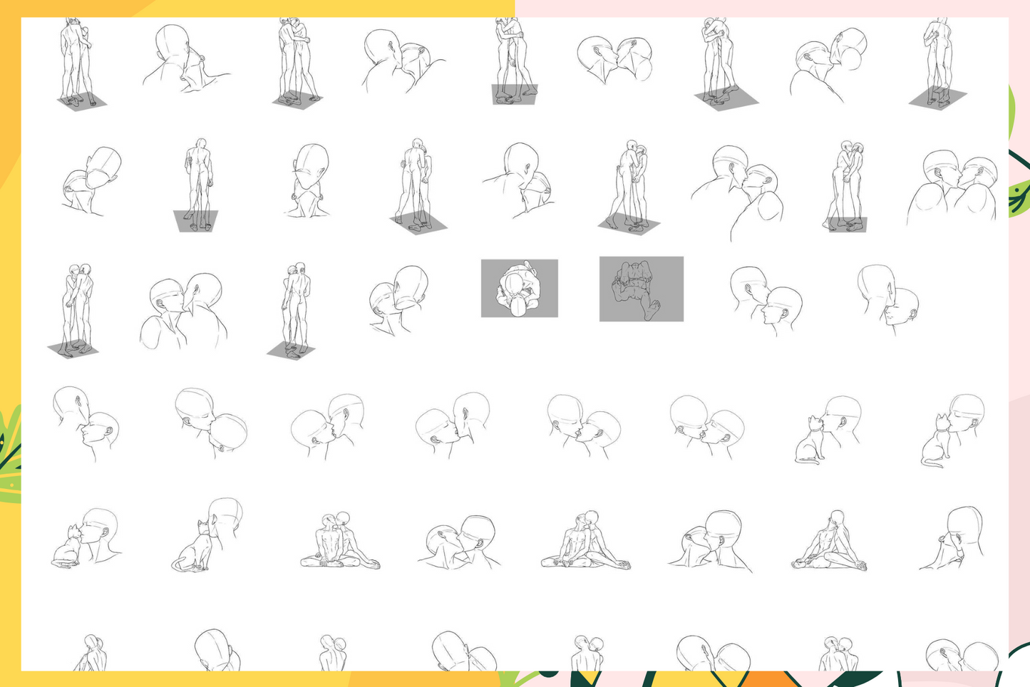 Boy Love Collection – 272 Procreate Stamps for Romance - Cozy Brushery