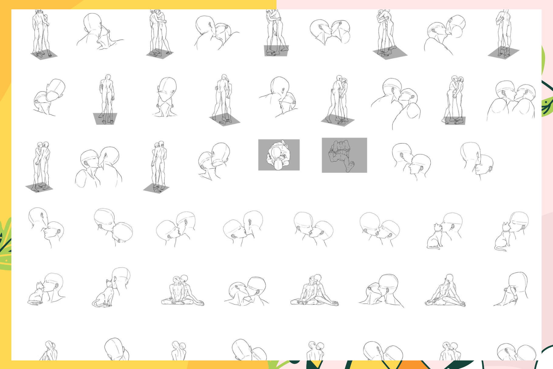 Boy Love Collection – 272 Procreate Stamps for Romance - Cozy Brushery