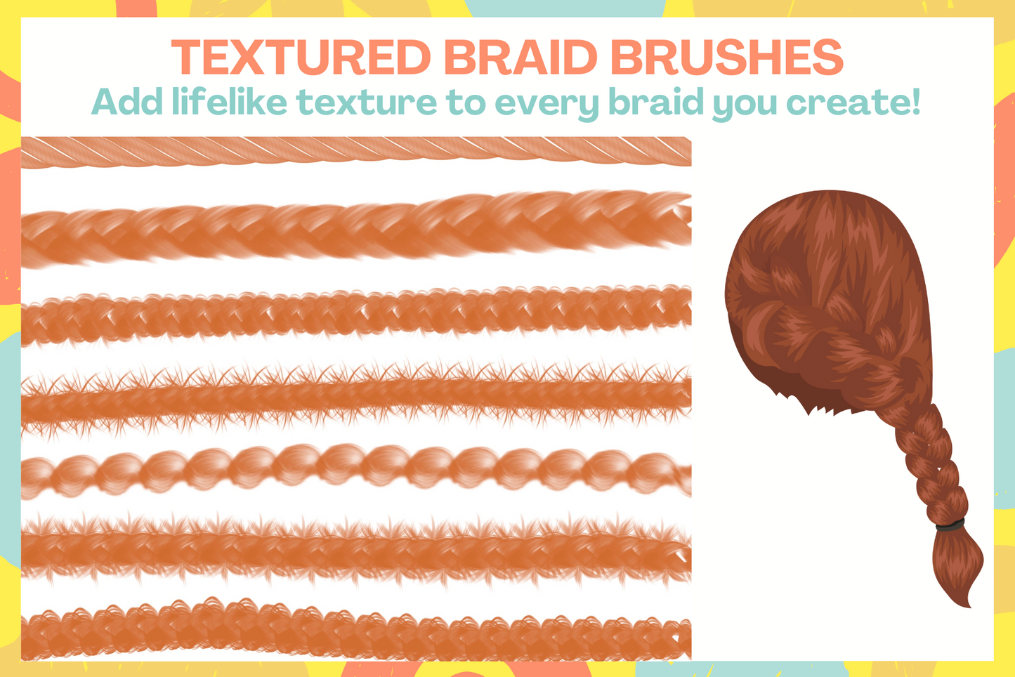 Braid Beauties Set – 19 Procreate Brushes for Textured Hair - Cozy Brushery