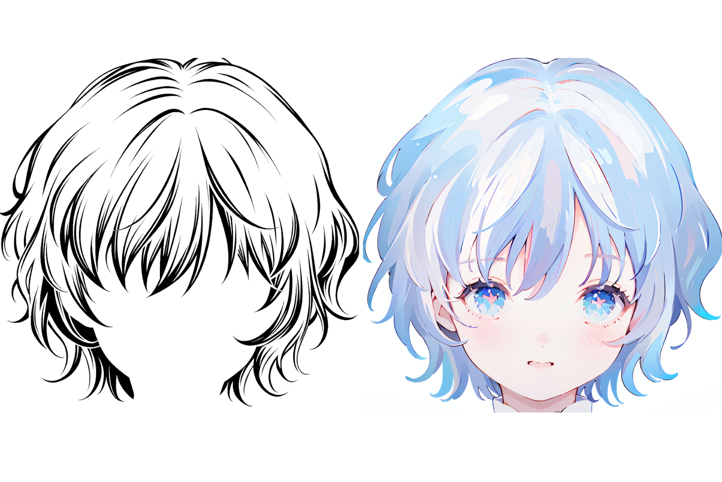 Comprehensive Anime & Realism Hair Stamp Pack - 52 Brushes - Cozy Brushery