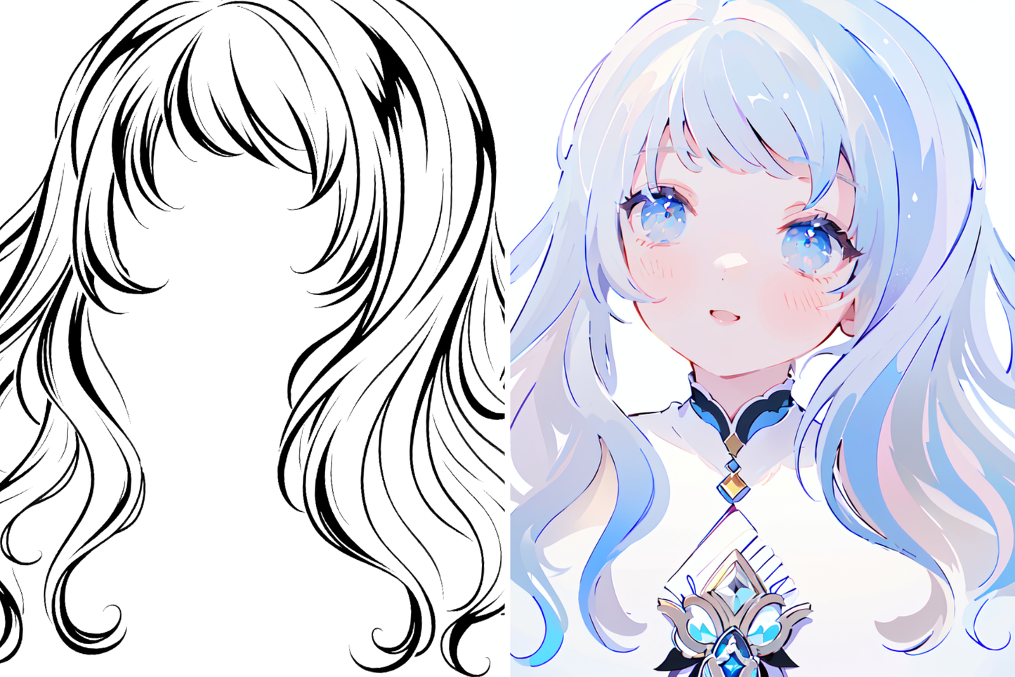 Comprehensive Anime & Realism Hair Stamp Pack - 52 Brushes - Cozy Brushery