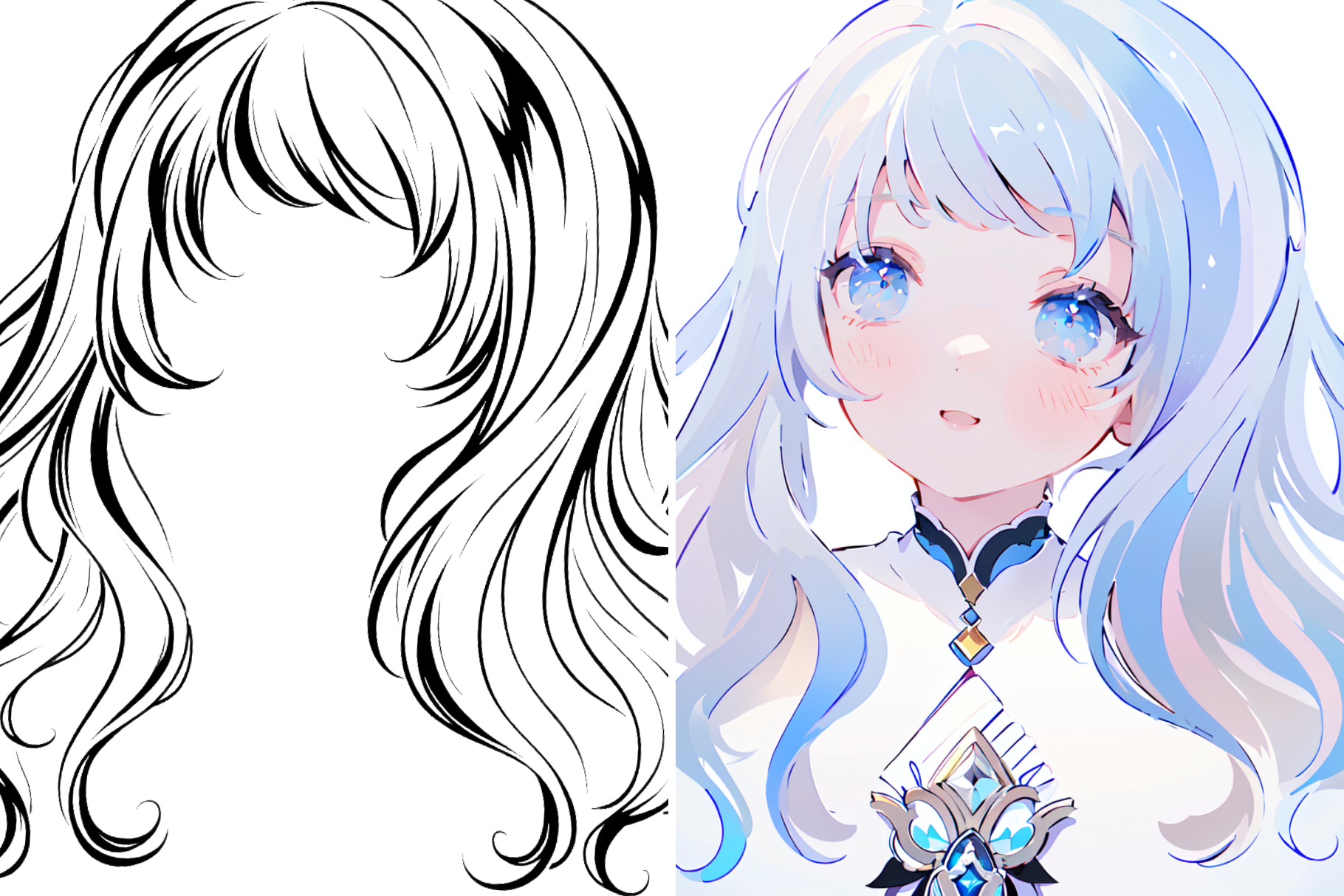 Comprehensive Anime & Realism Hair Stamp Pack - 52 Brushes - Cozy Brushery