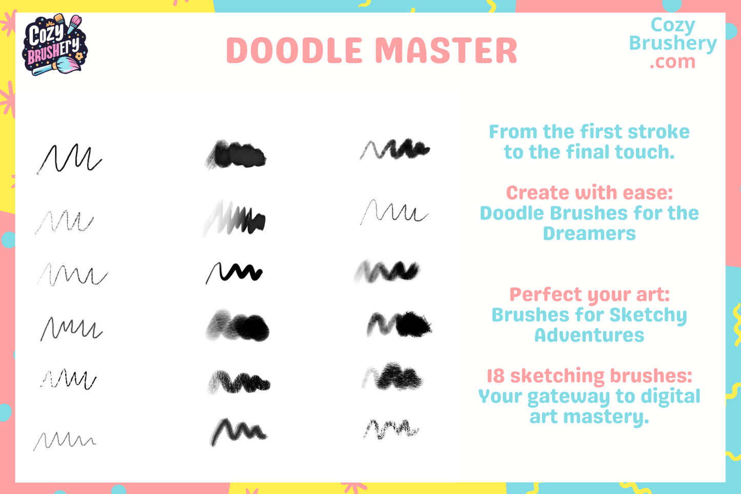 Cozy Sketch Master Ultimate Anime and Manga Brush Set - Cozy Brushery