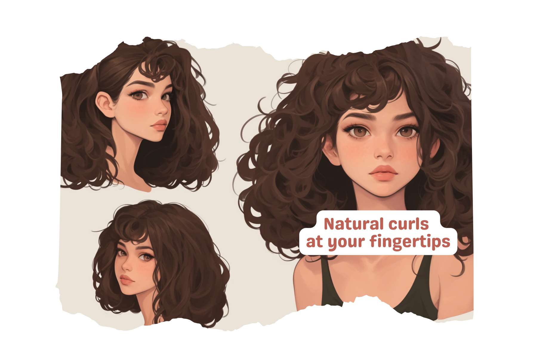 Curly Hair Brushes – 64 Procreate Brushes for Textured Curls - Cozy Brushery