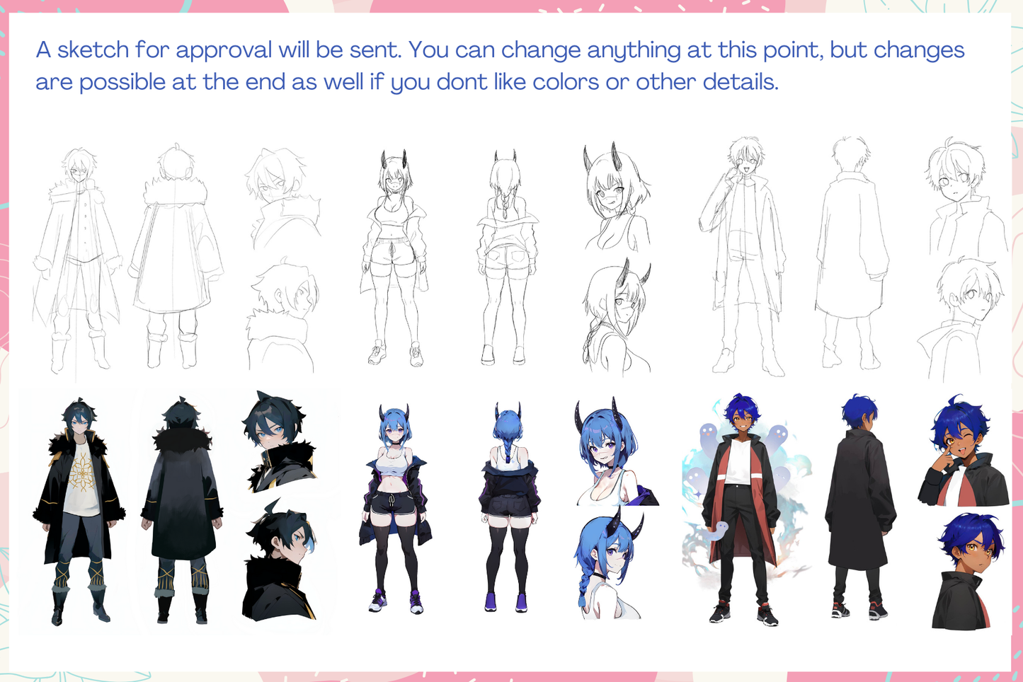 Cute Anime Character Design vTuber Commission for Streamers - Cozy Brushery