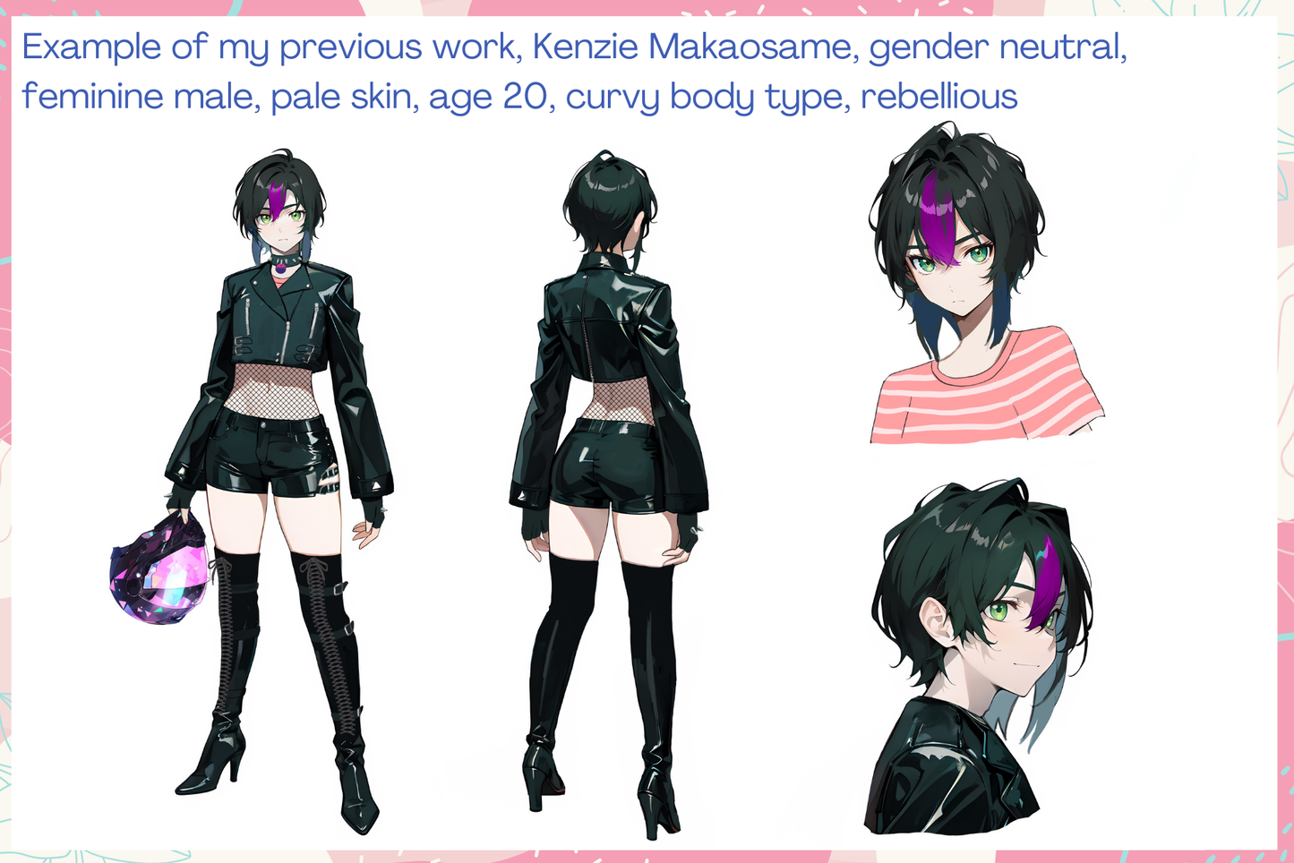 Cute Anime Character Design vTuber Commission for Streamers - Cozy Brushery