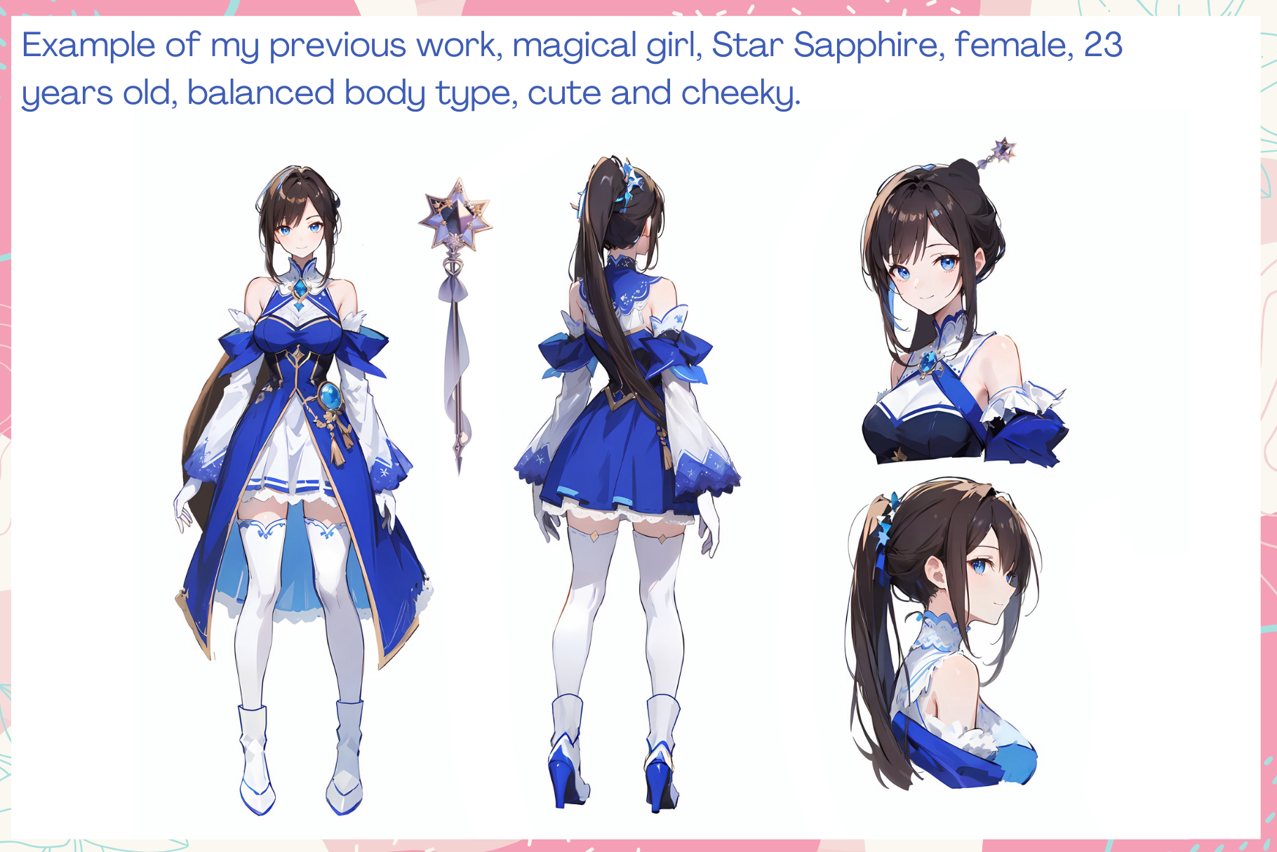 Cute Anime Character Design vTuber Commission for Streamers - Cozy Brushery