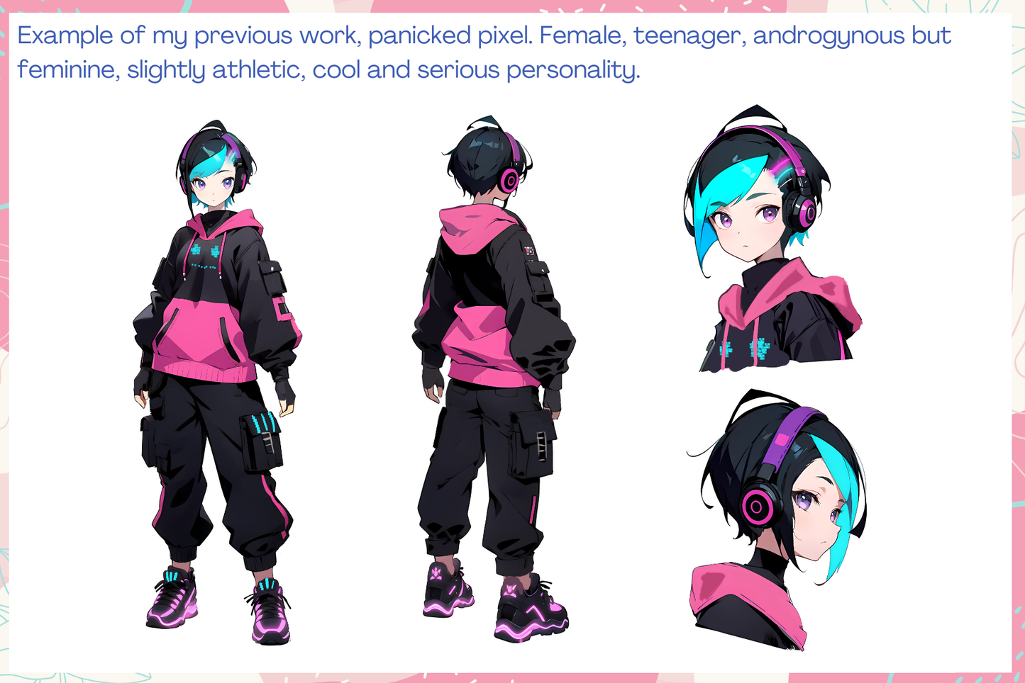 Cute Anime Character Design vTuber Commission for Streamers - Cozy Brushery