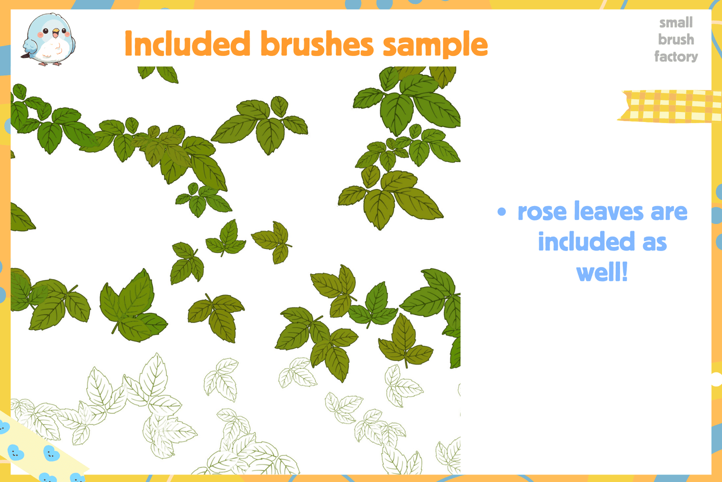 Cute Rose Garden Essentials – 38 Procreate Brushes Set - Cozy Brushery