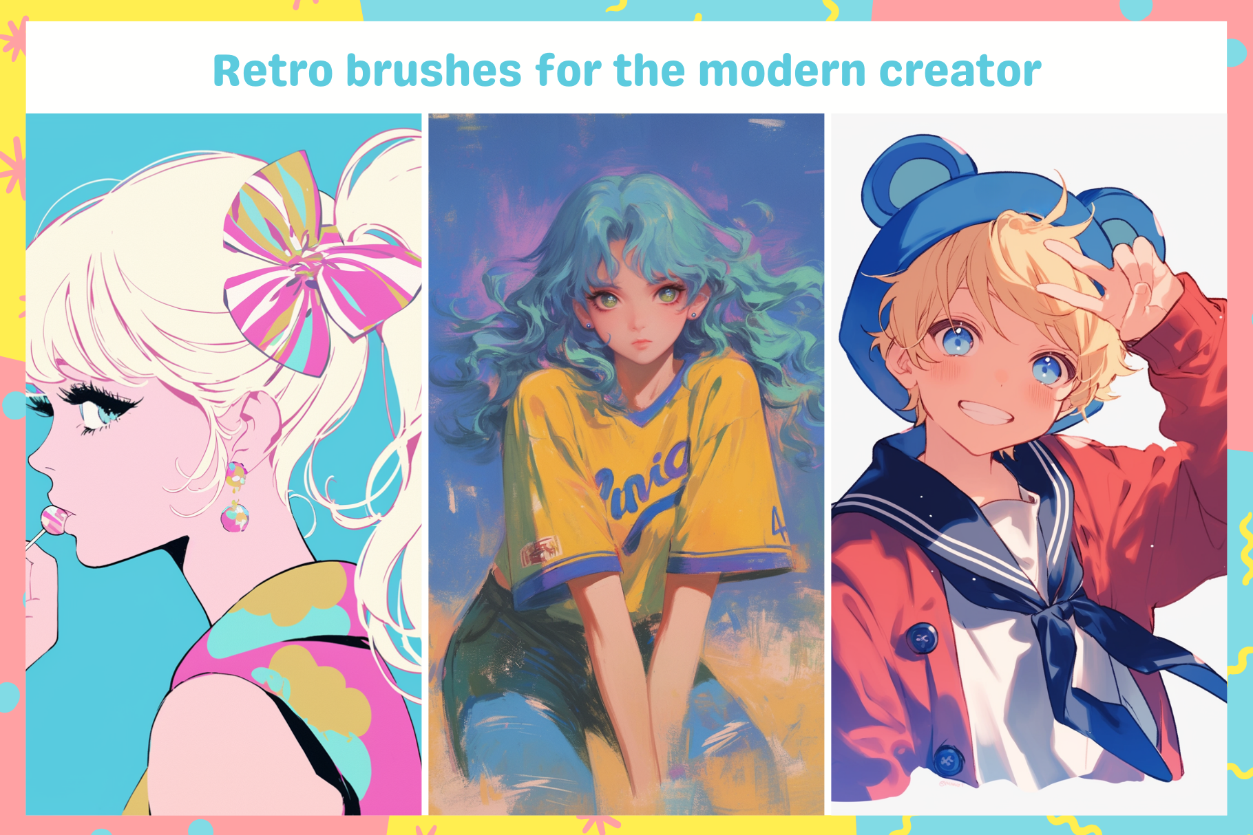 Dynamic Retro and Pixel Procreate Brush Combo 38 Brushes - Cozy Brushery