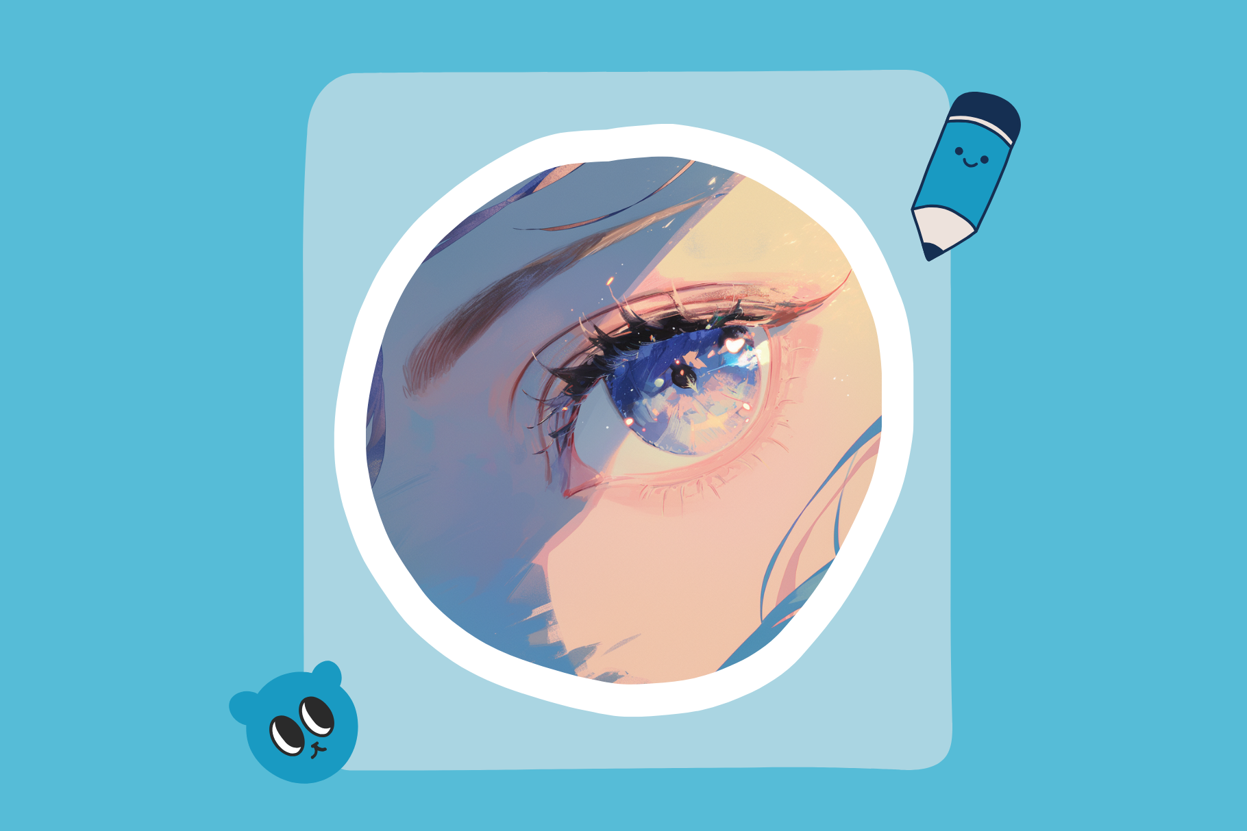 Eye Enchantment Pack – 28 Eyelash & 72 Realistic Iris Stamps - Cozy Brushery