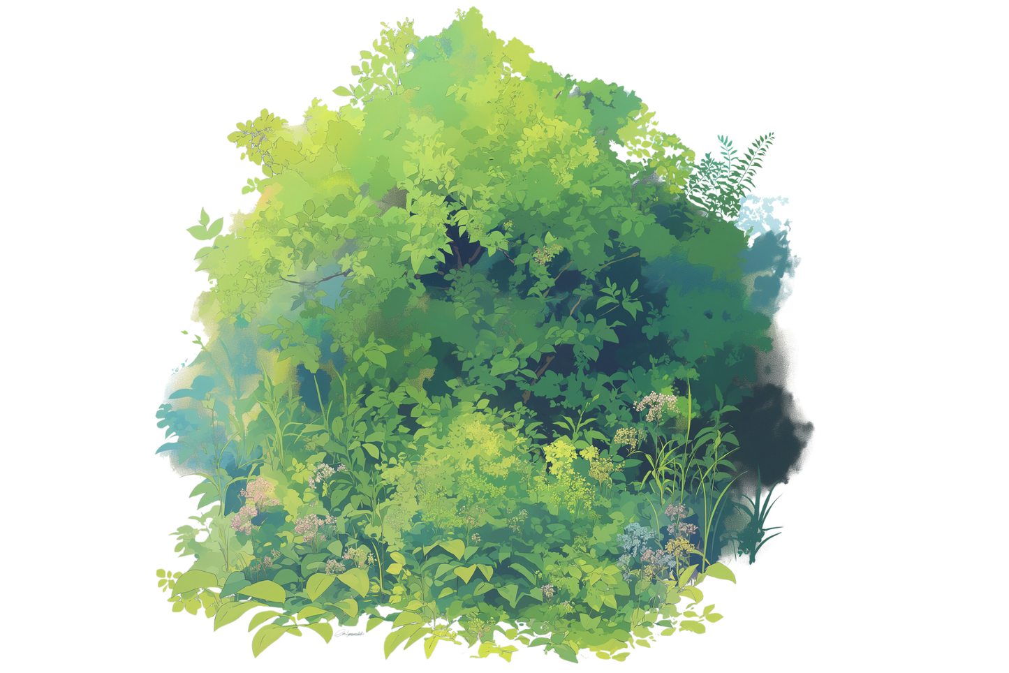 Foliage Frenzy – 101 Procreate Brushes for Nature Art - Cozy Brushery