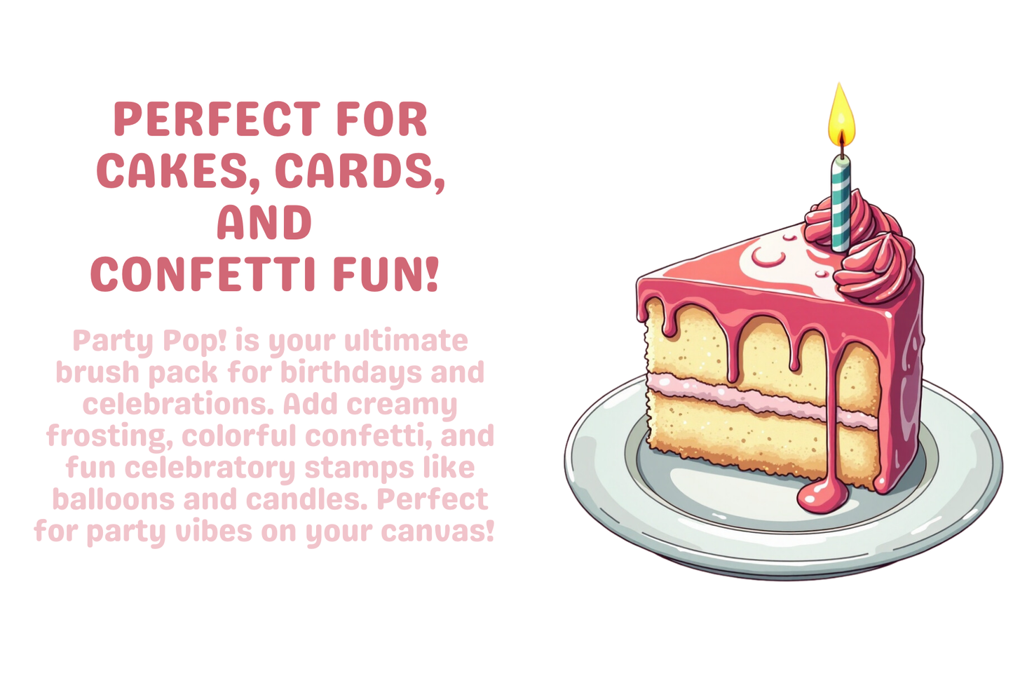 FREE Birthday Bash, 54 Stamps for Procreate: Cakes, Balloons, Stars & Fun Texts – Celebrate Creatively - Cozy Brushery