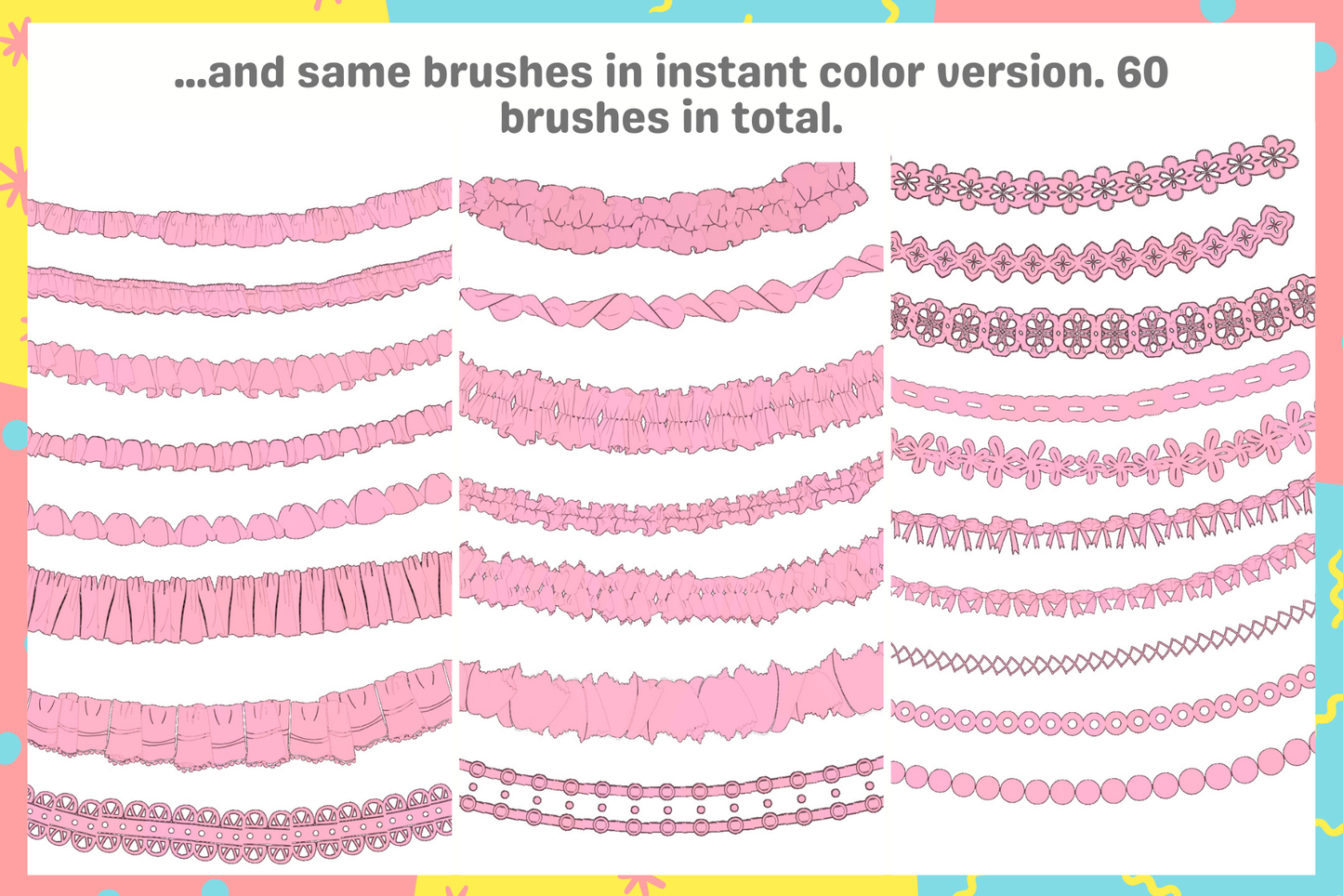 Frill Magic 2.0 Procreate Brushes for Perfect Frills - Cozy Brushery