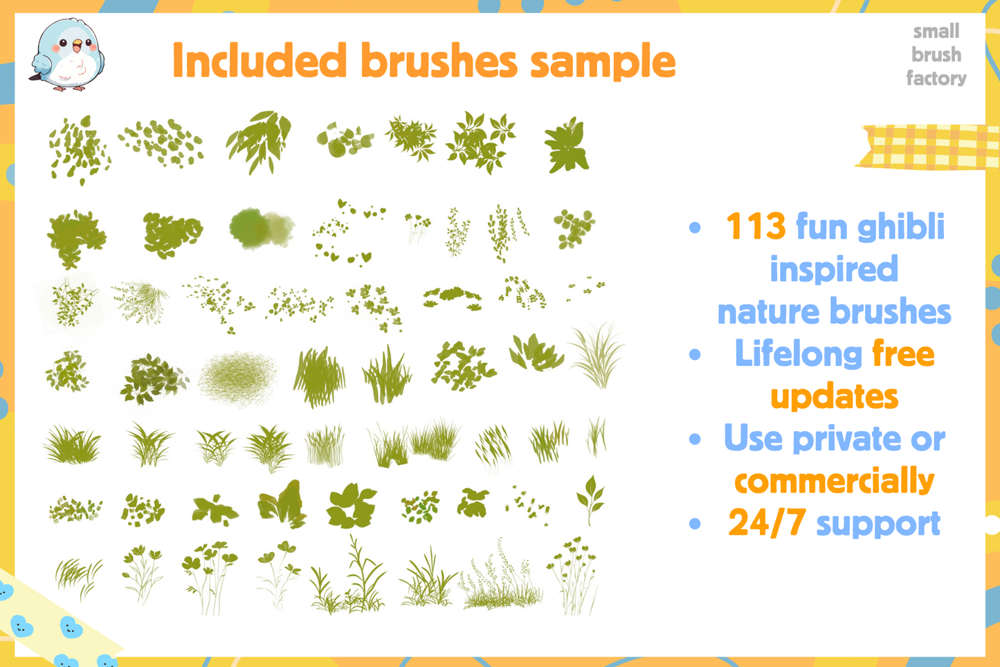 Ghibli Nature Wonderland 112 Procreate Brushes for Art - Cozy Brushery