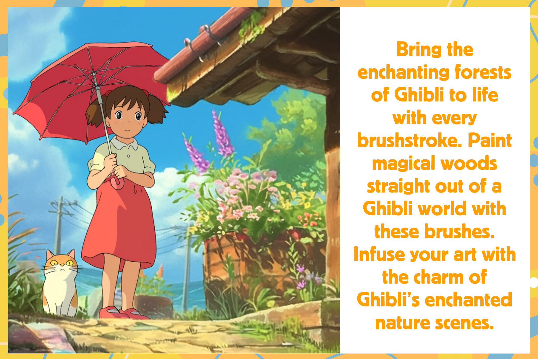 Ghibli Nature Wonderland 112 Procreate Brushes for Art - Cozy Brushery