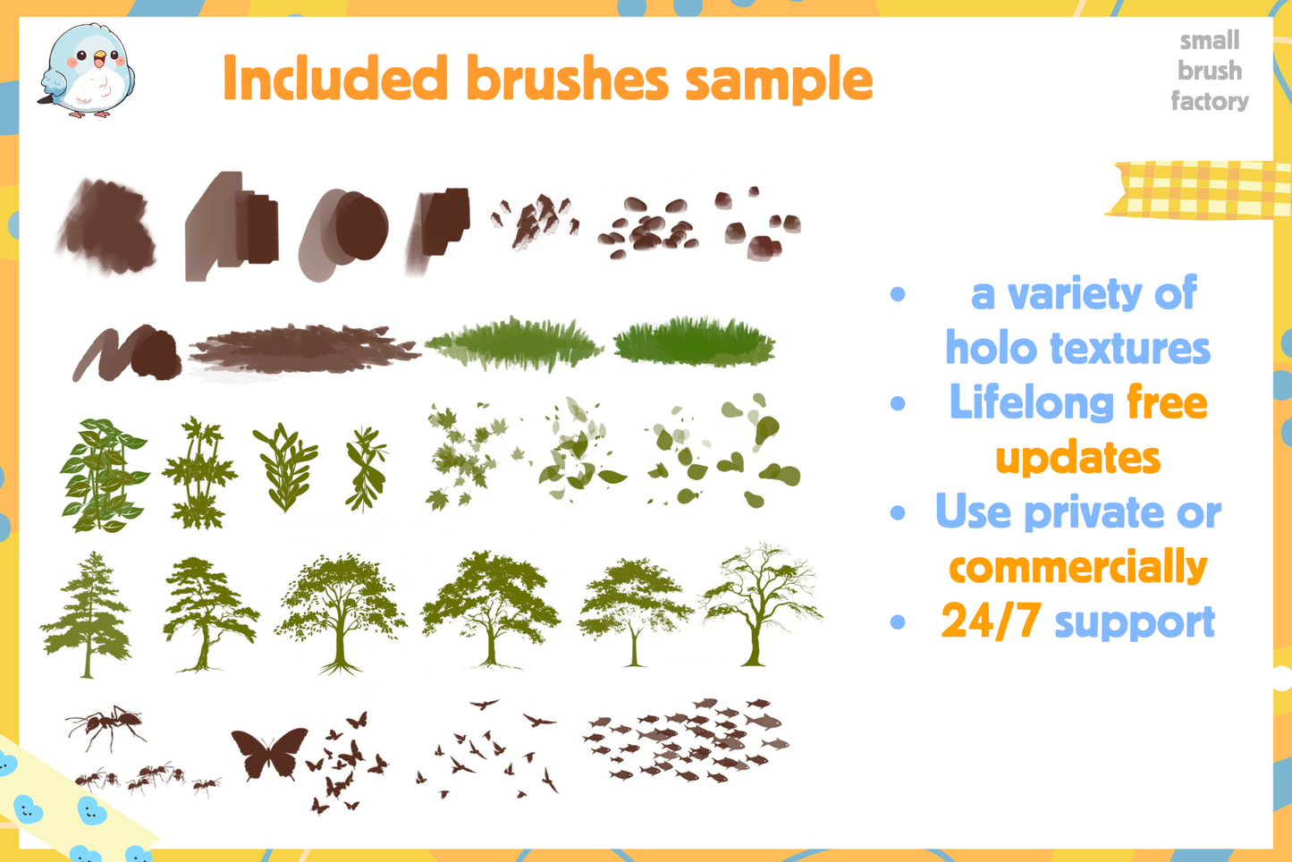 Ghibli Nature Wonderland 112 Procreate Brushes for Art - Cozy Brushery