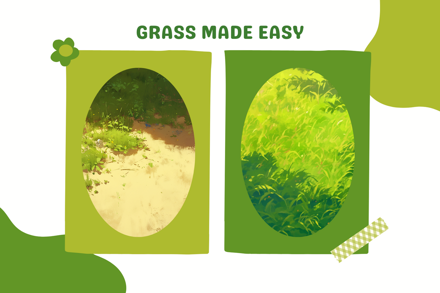 Grass Galore Pack – 220 Procreate Brushes for Nature - Cozy Brushery