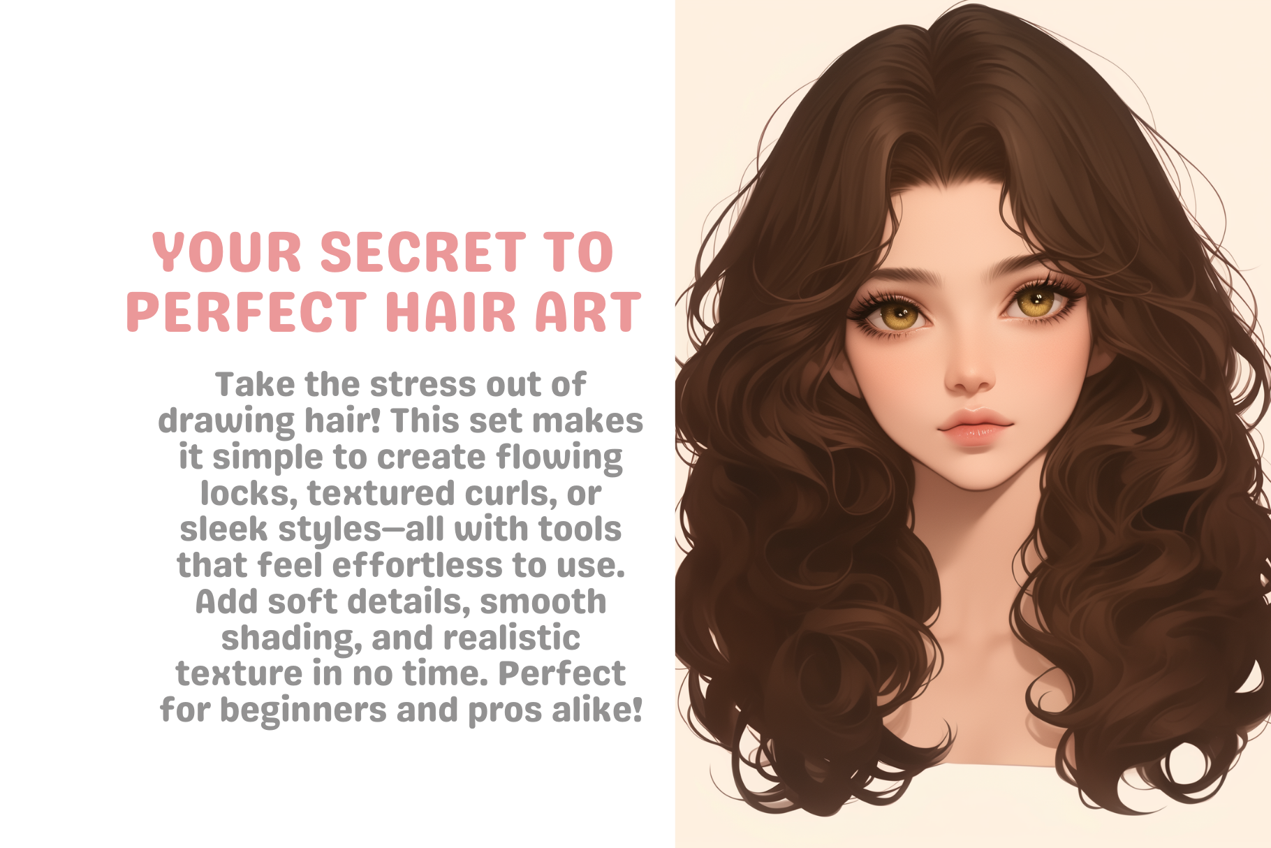 Hair Mastery Pack – Procreate Brushes for Hair Effects - Cozy Brushery