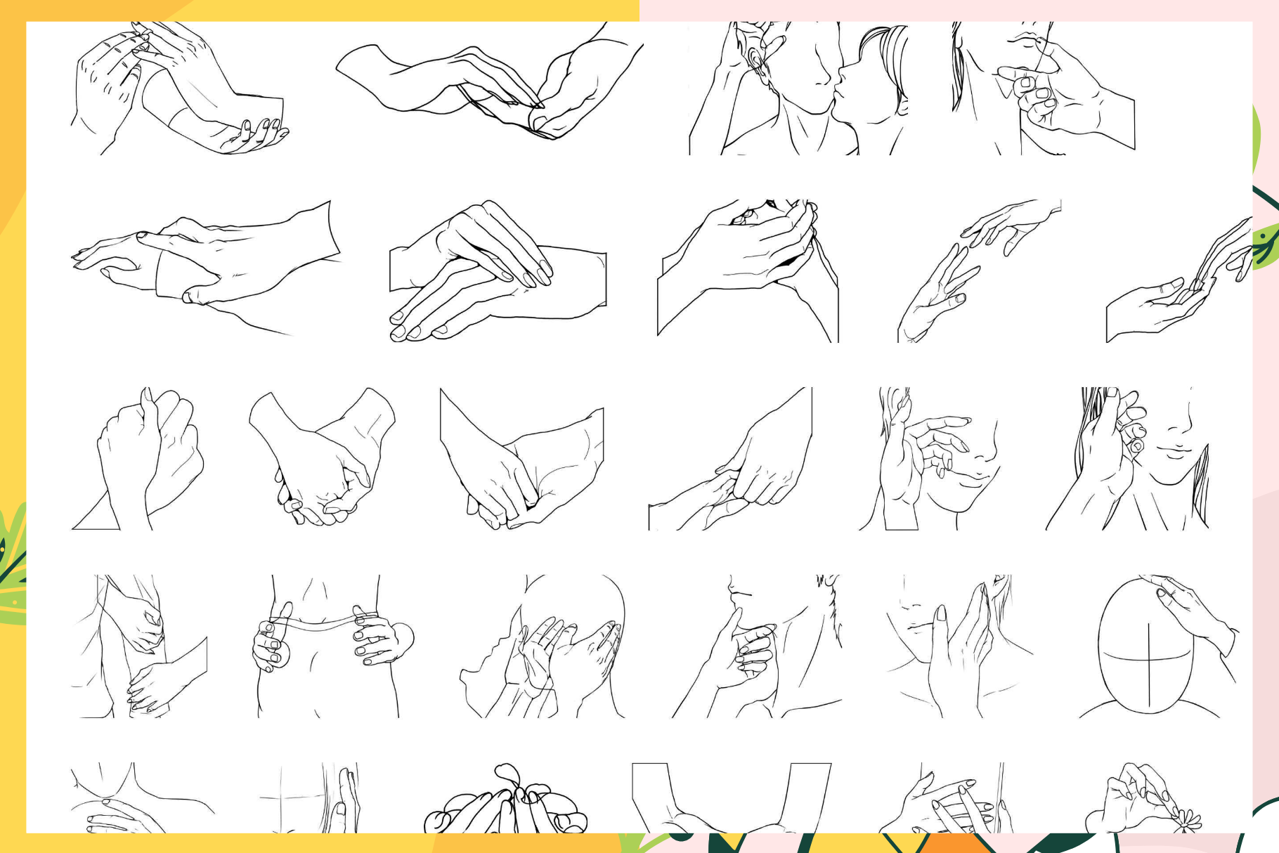 Hands In Love Set – 60 Procreate Stamps For Couples - Cozy Brushery