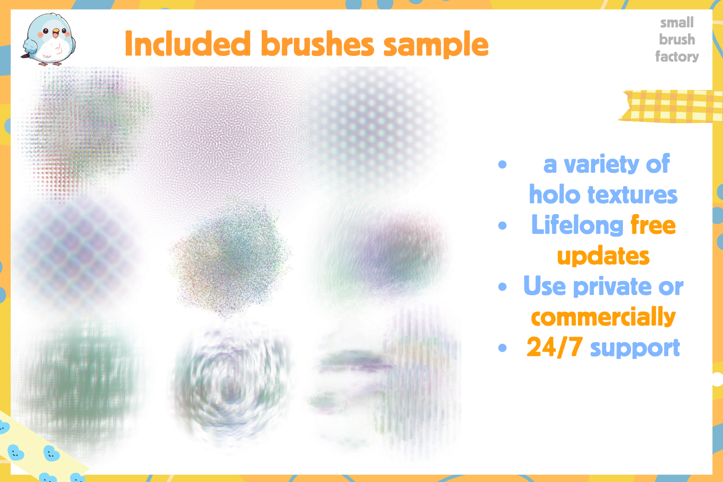 Holographic Glitter Fun – 70 Procreate Brushes Set - Cozy Brushery