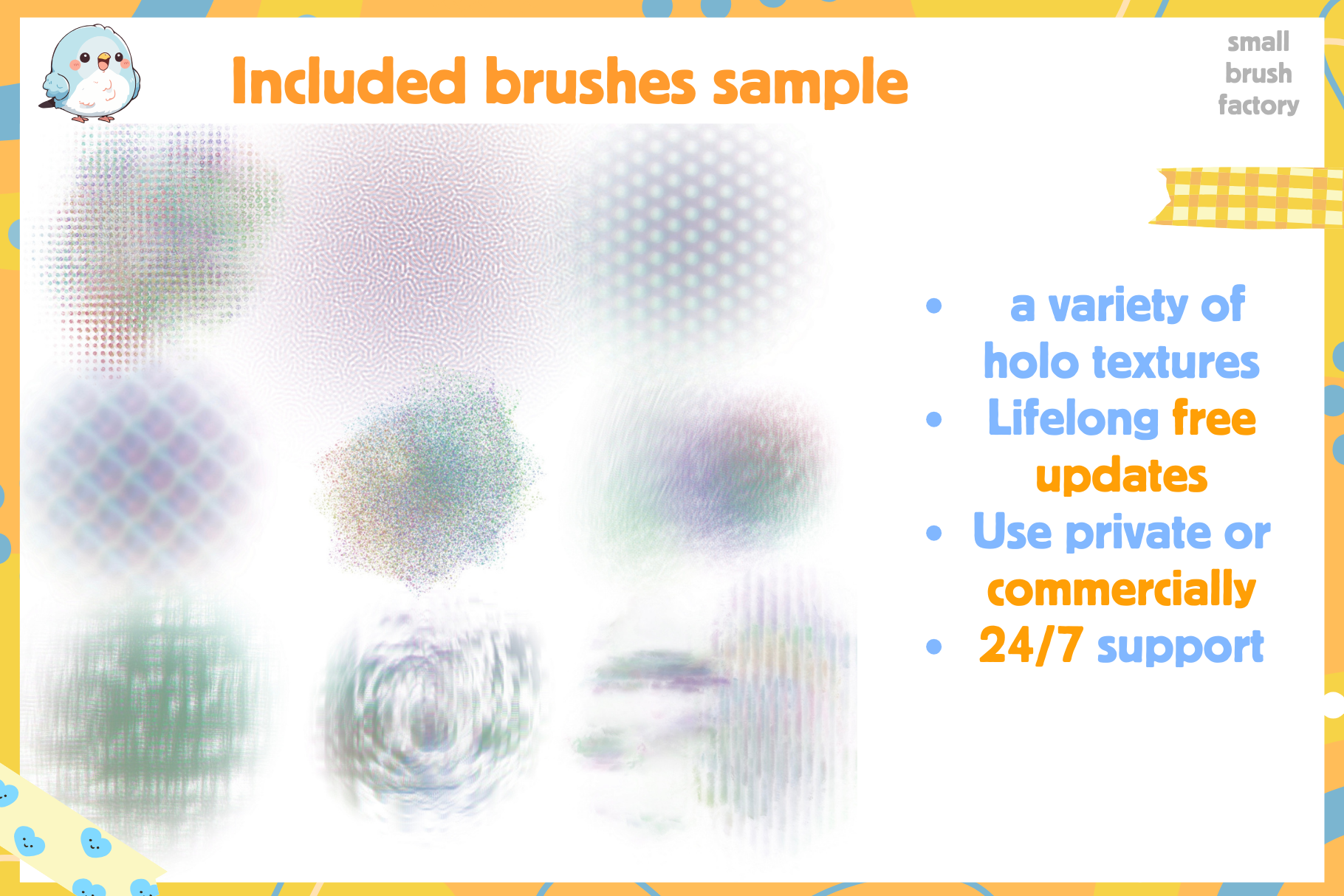 Holographic Glitter Fun – 70 Procreate Brushes Set - Cozy Brushery