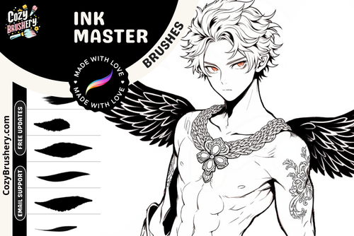 Ink Master Ultimate Anime Manga Inktober Brushes Collection - Cozy Brushery