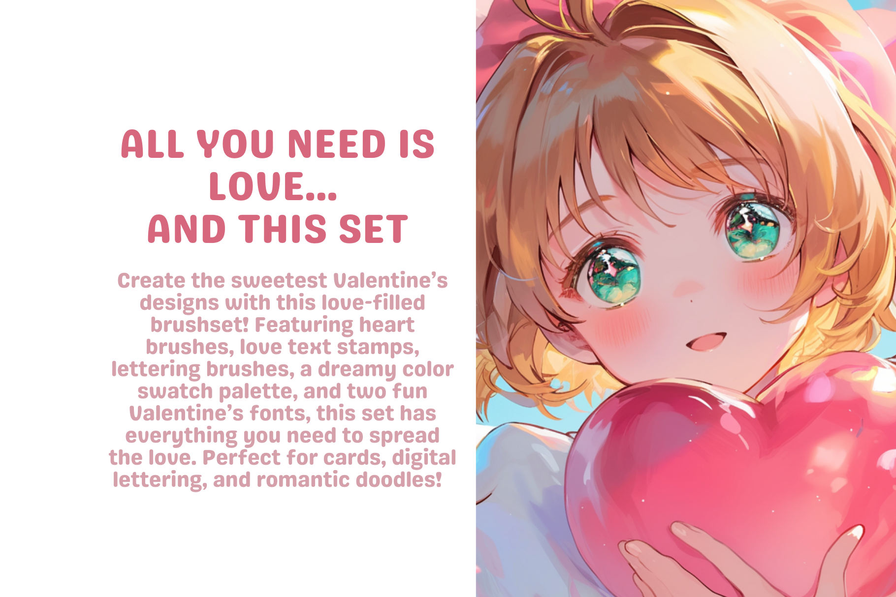 Love Doodle Kit – Valentine’s Procreate Brushes And More - Cozy Brushery