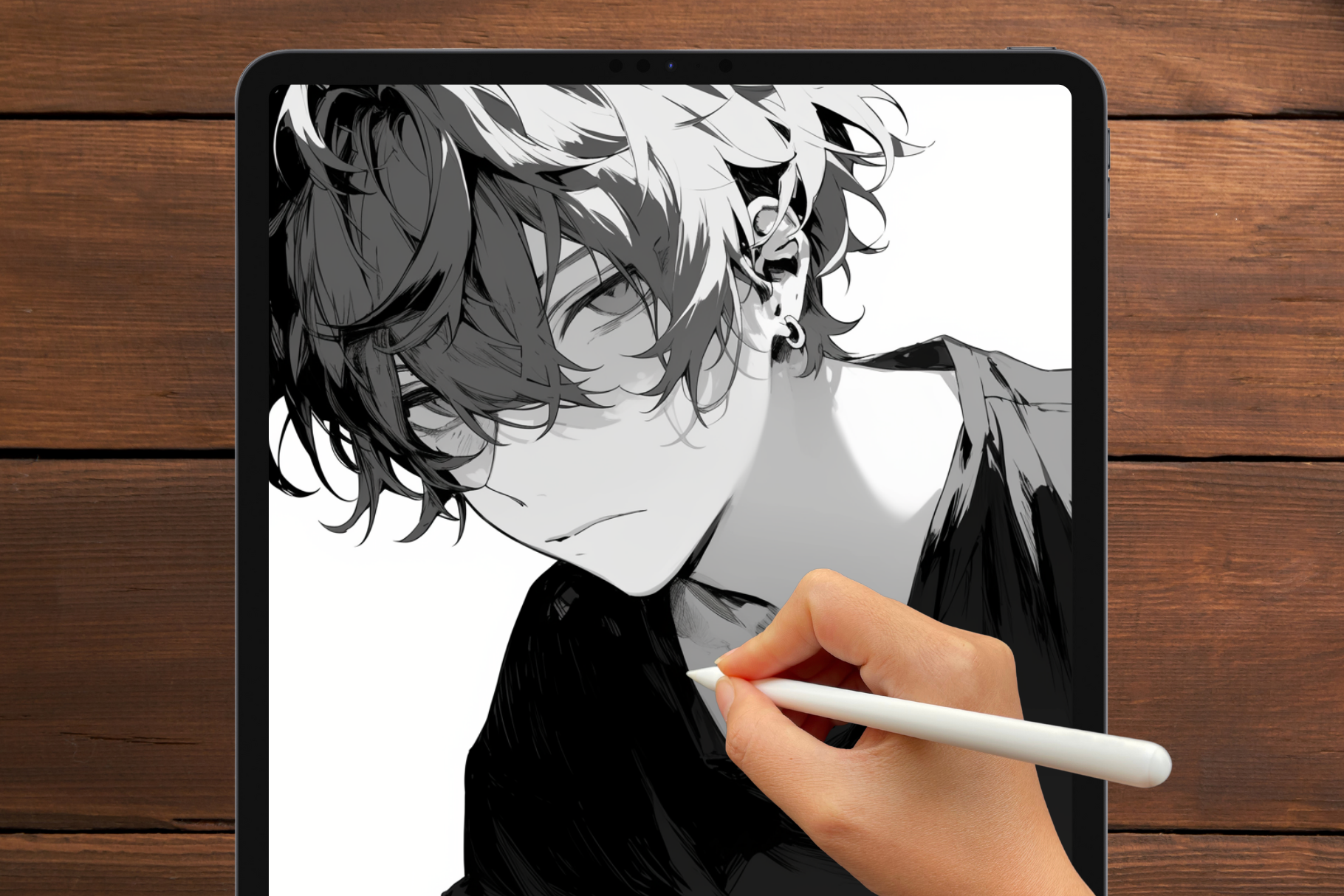 Manga Hair Brushes – 7 Procreate Brushes for Hair Art - Cozy Brushery