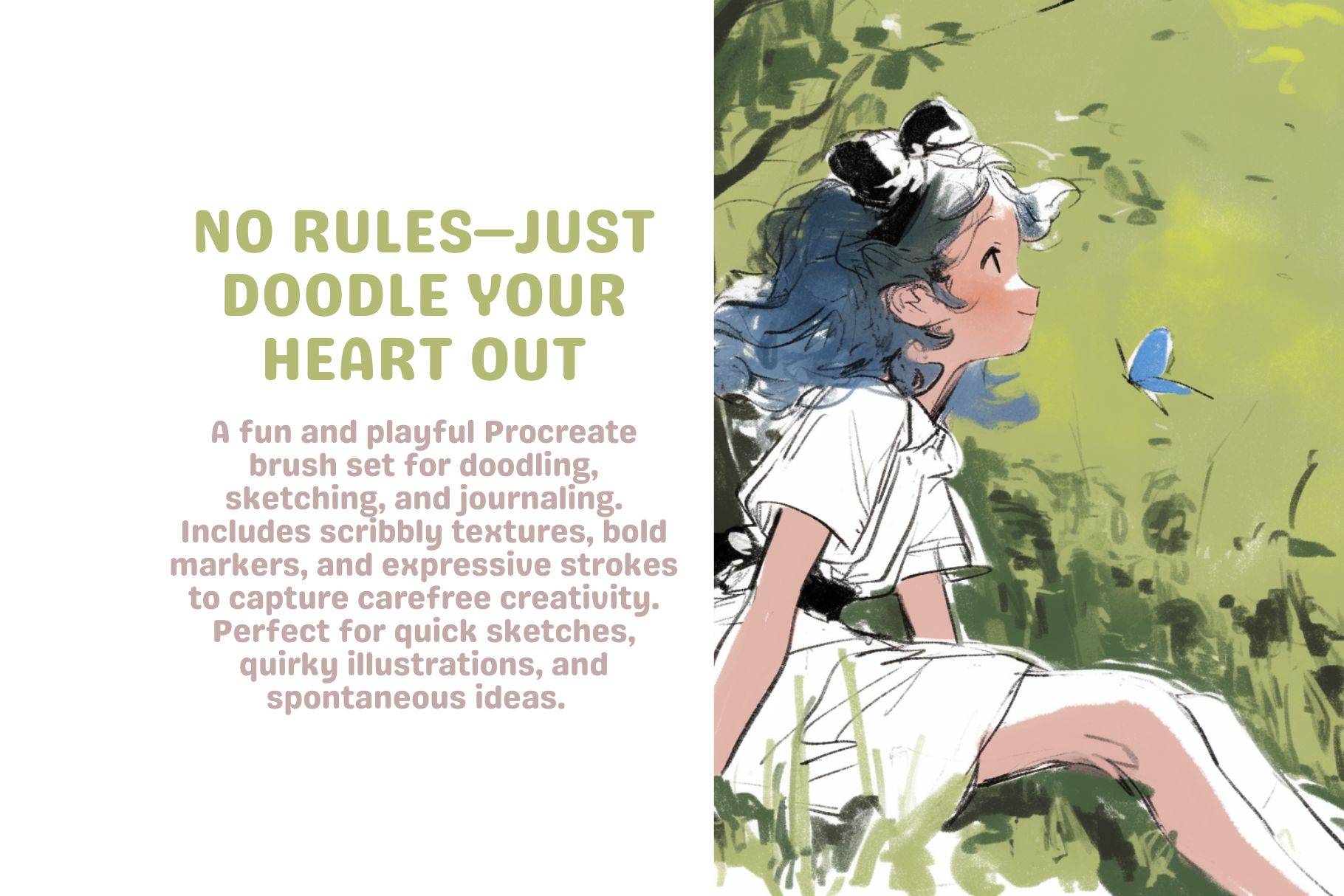 Mystic Pencil Doodle Pack – 18 Procreate Brushes for Art - Cozy Brushery