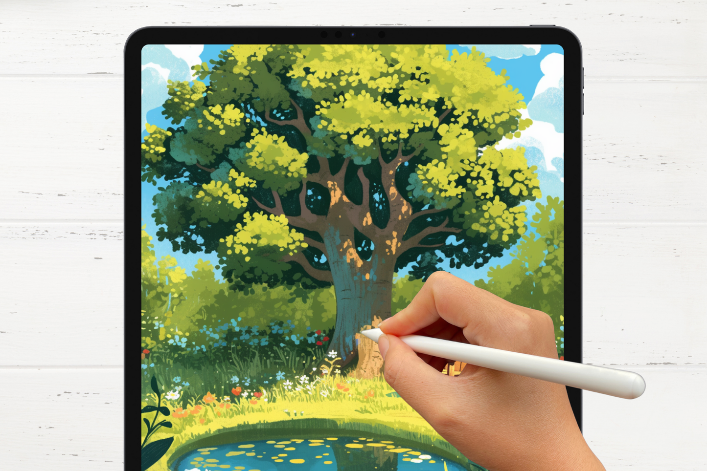 Nature Masterpiece – 120 Procreate Brushes for Foliage, Grass, Flowers, Fire, Snow & More - Cozy Brushery