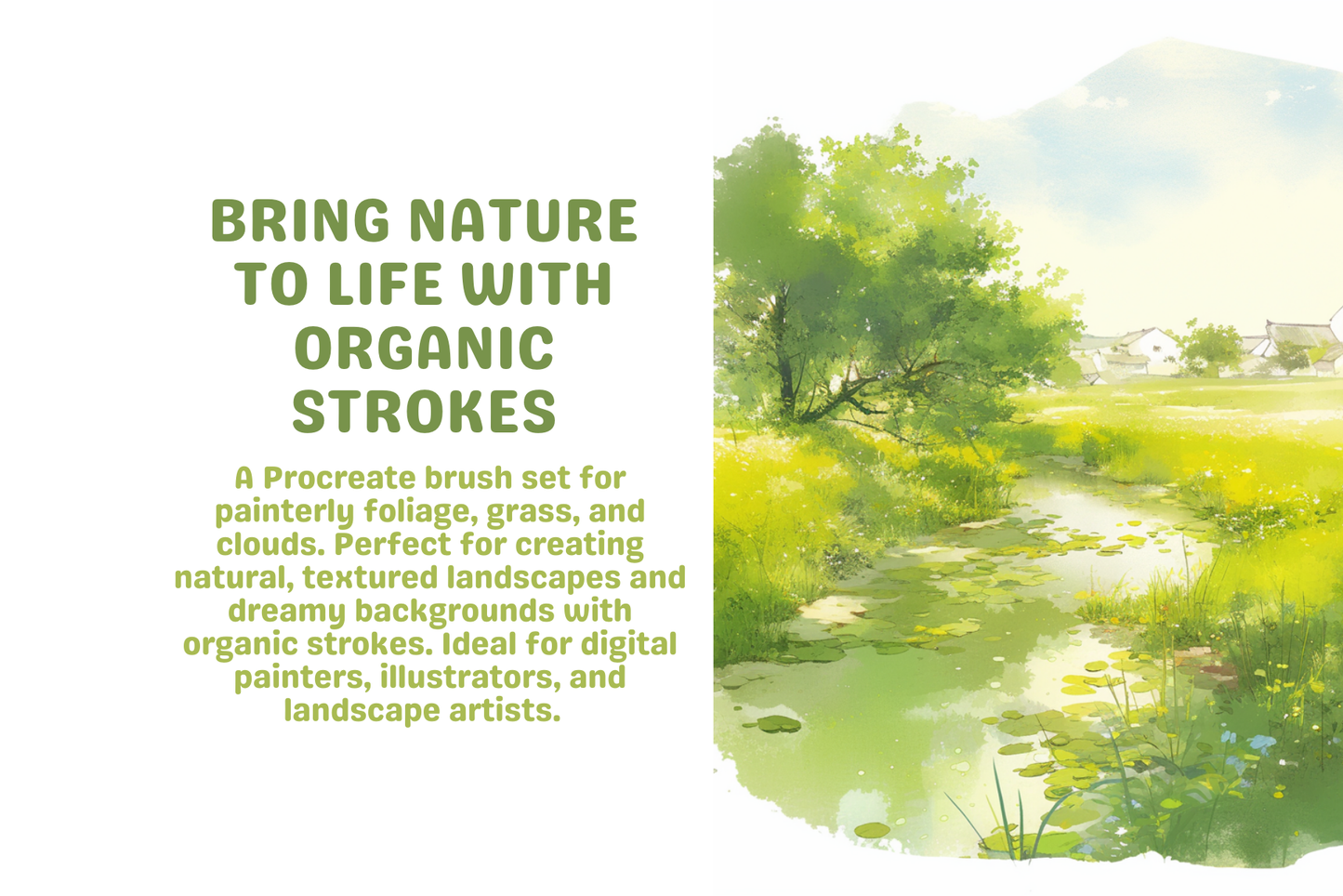 Nature’s Palette – 91 Procreate Brushes for Nature Art - Cozy Brushery