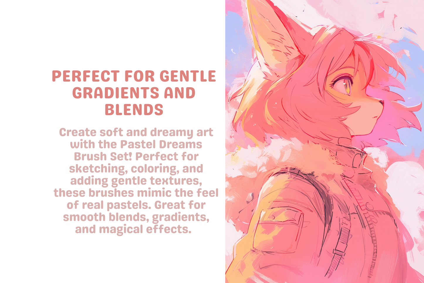 Pastel Dreams – 40 Soft Procreate Brushes for Art - Cozy Brushery