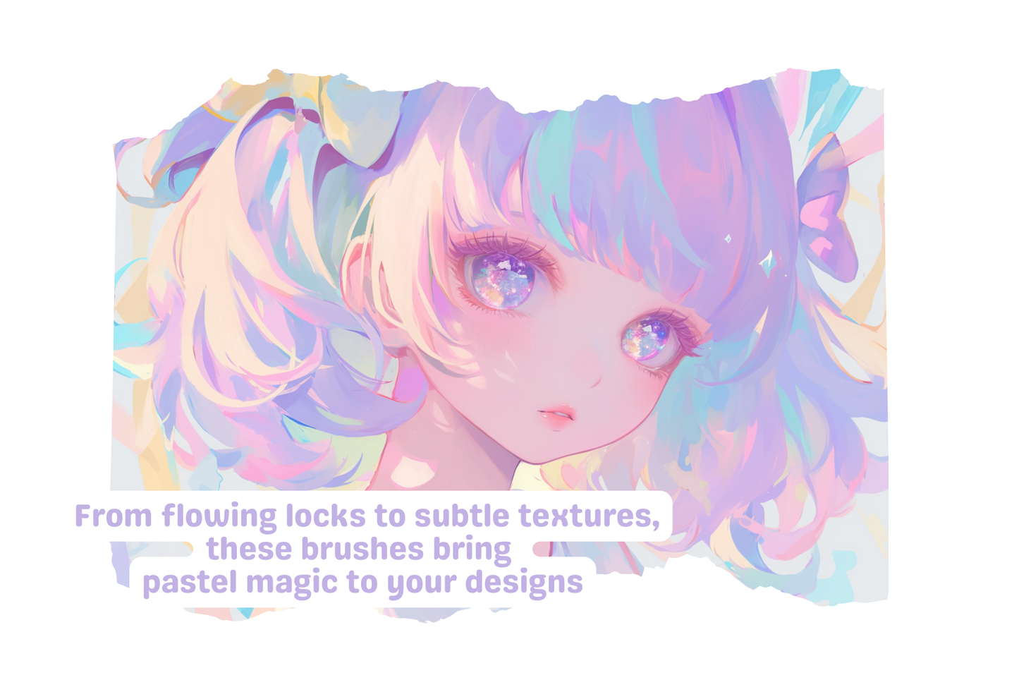 Pastel Hair Brushes – 60 Procreate Brushes for Soft Hair - Cozy Brushery