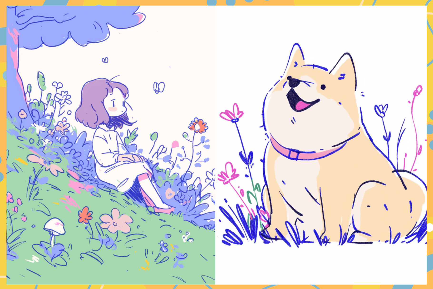 Pencil Doodle Brush Pack – 33 Fun Procreate Brushes - Cozy Brushery