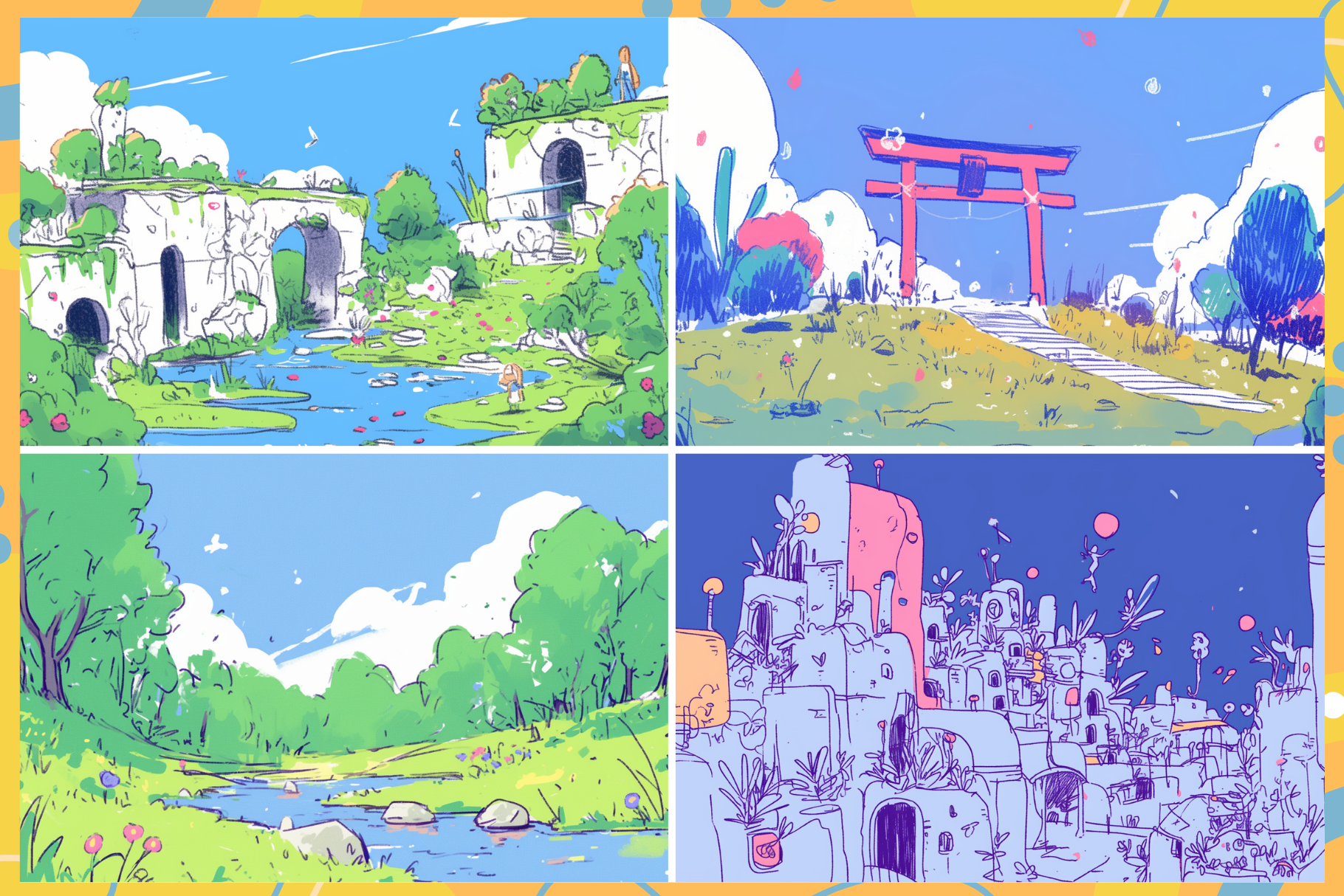 Pencil Doodle Brush Pack – 33 Fun Procreate Brushes - Cozy Brushery