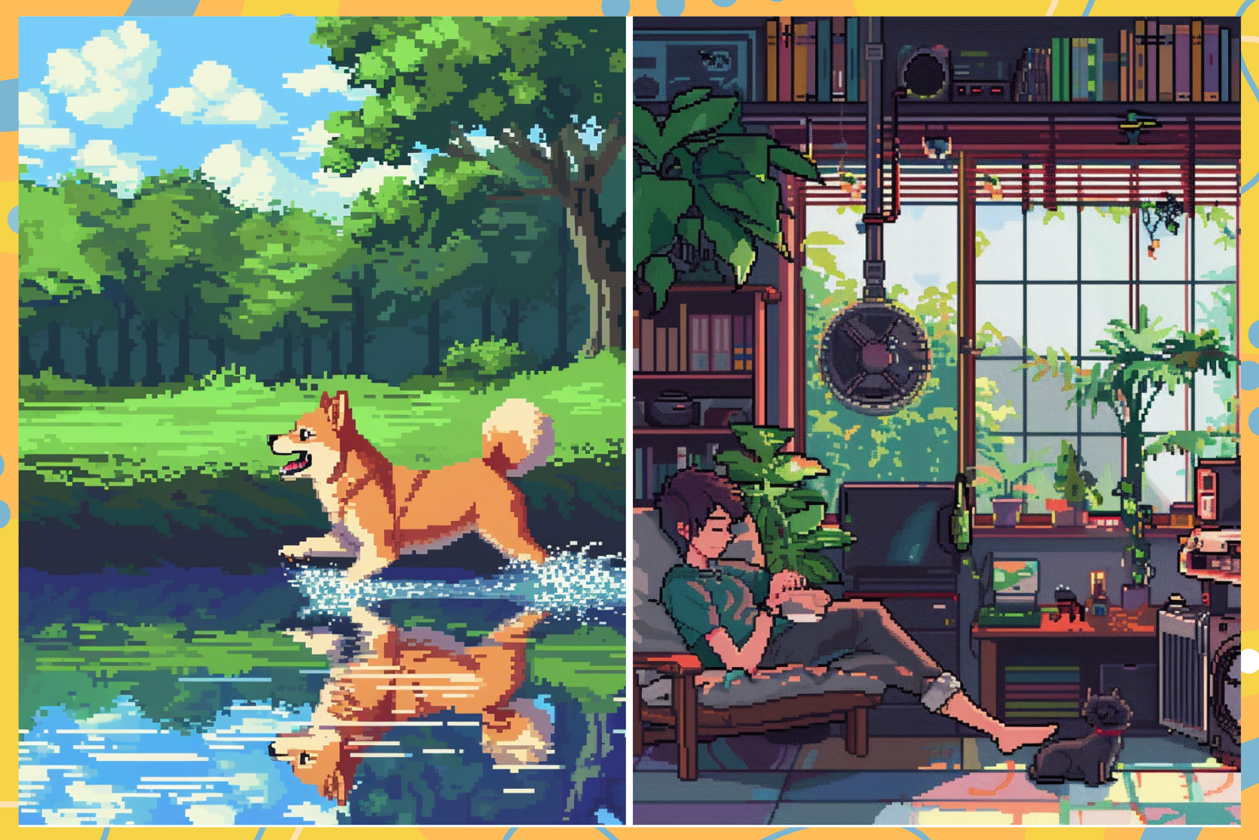 Pixel Art Paradise – 100 8-Bit Procreate Brushes Set - Cozy Brushery