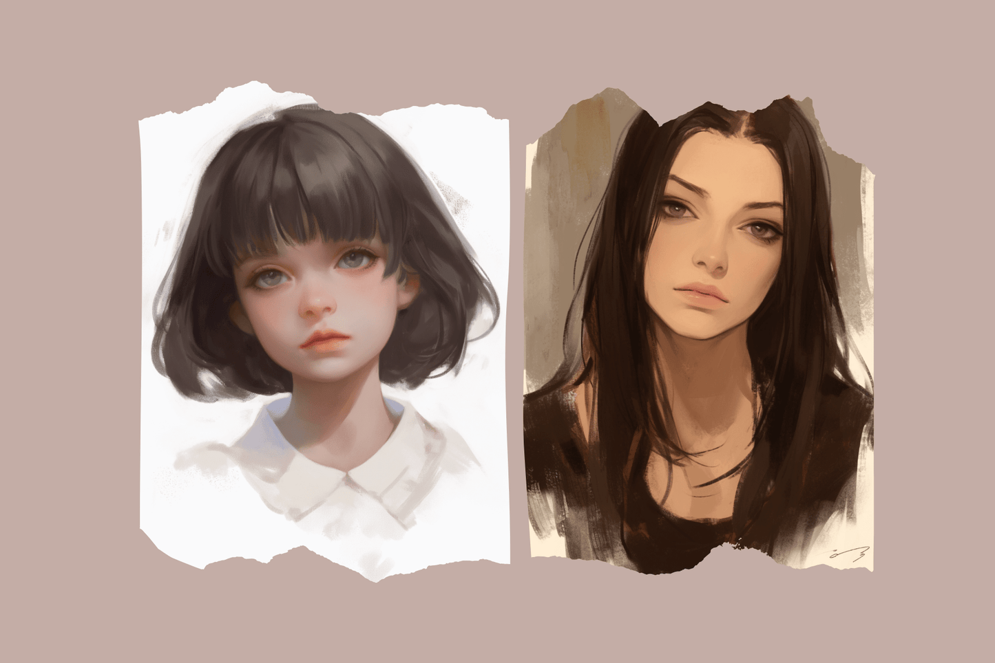 Portrait Stamp Pack – 230 Procreate Stamps for Portraits - Cozy Brushery