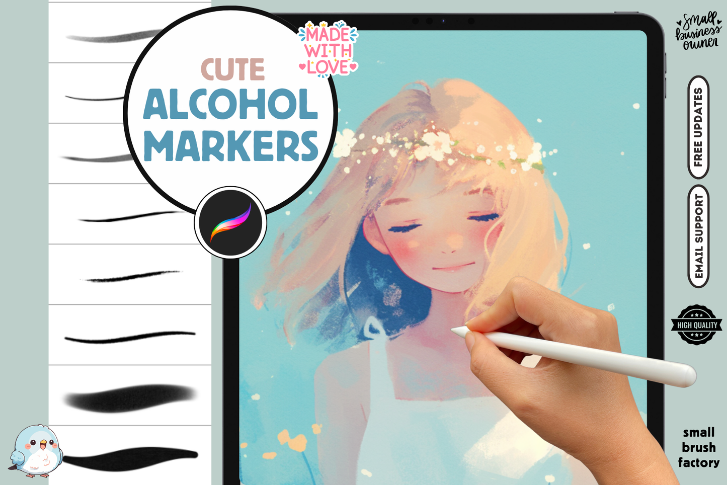 Procreate Alcohol Marker Brushes – 32 Brushes For Art Styles - Cozy Brushery